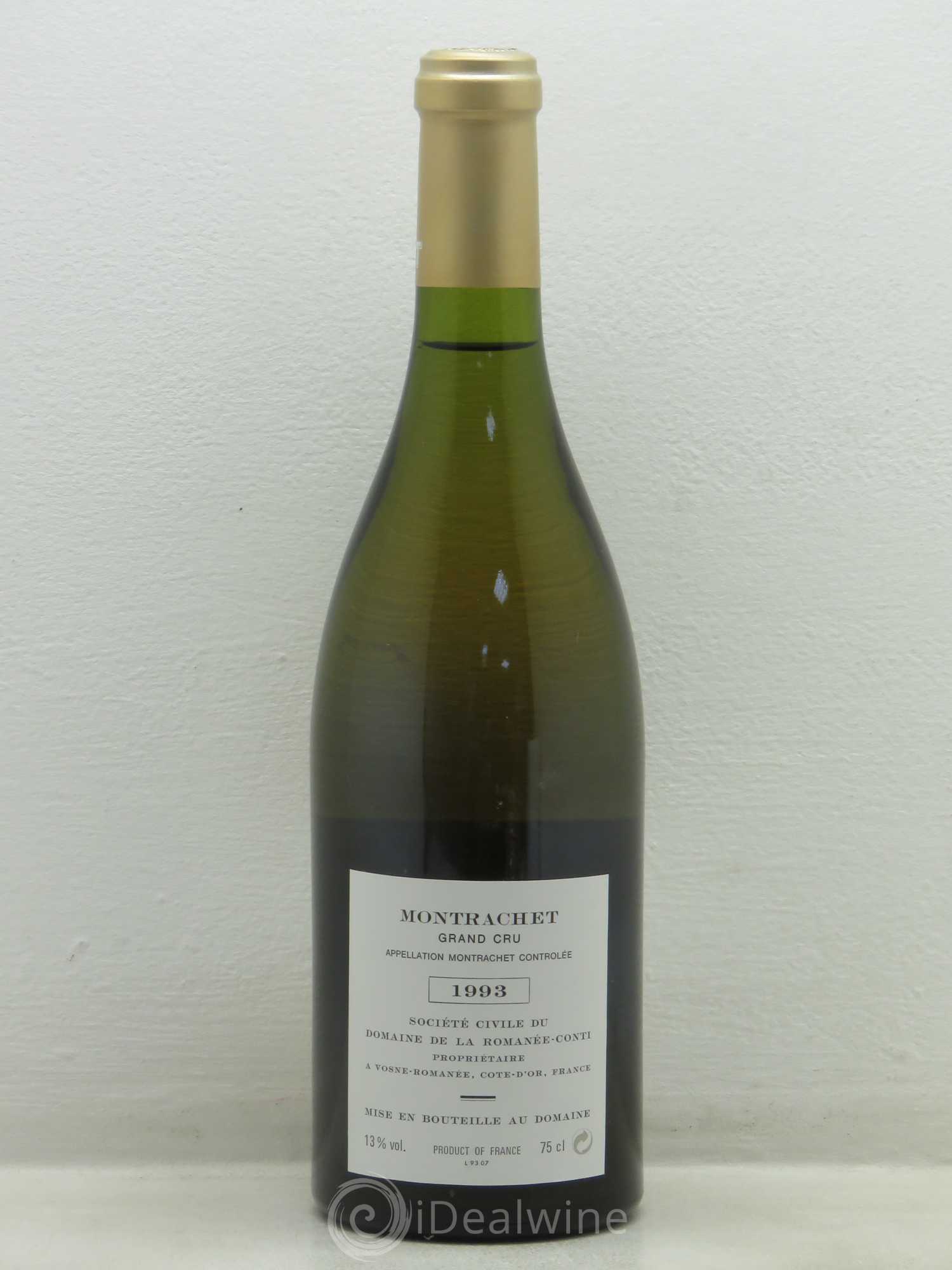 Montrachet Grand Cru Domaine de la Romanée-Conti 1993 - Lot de 1 bouteille - 1