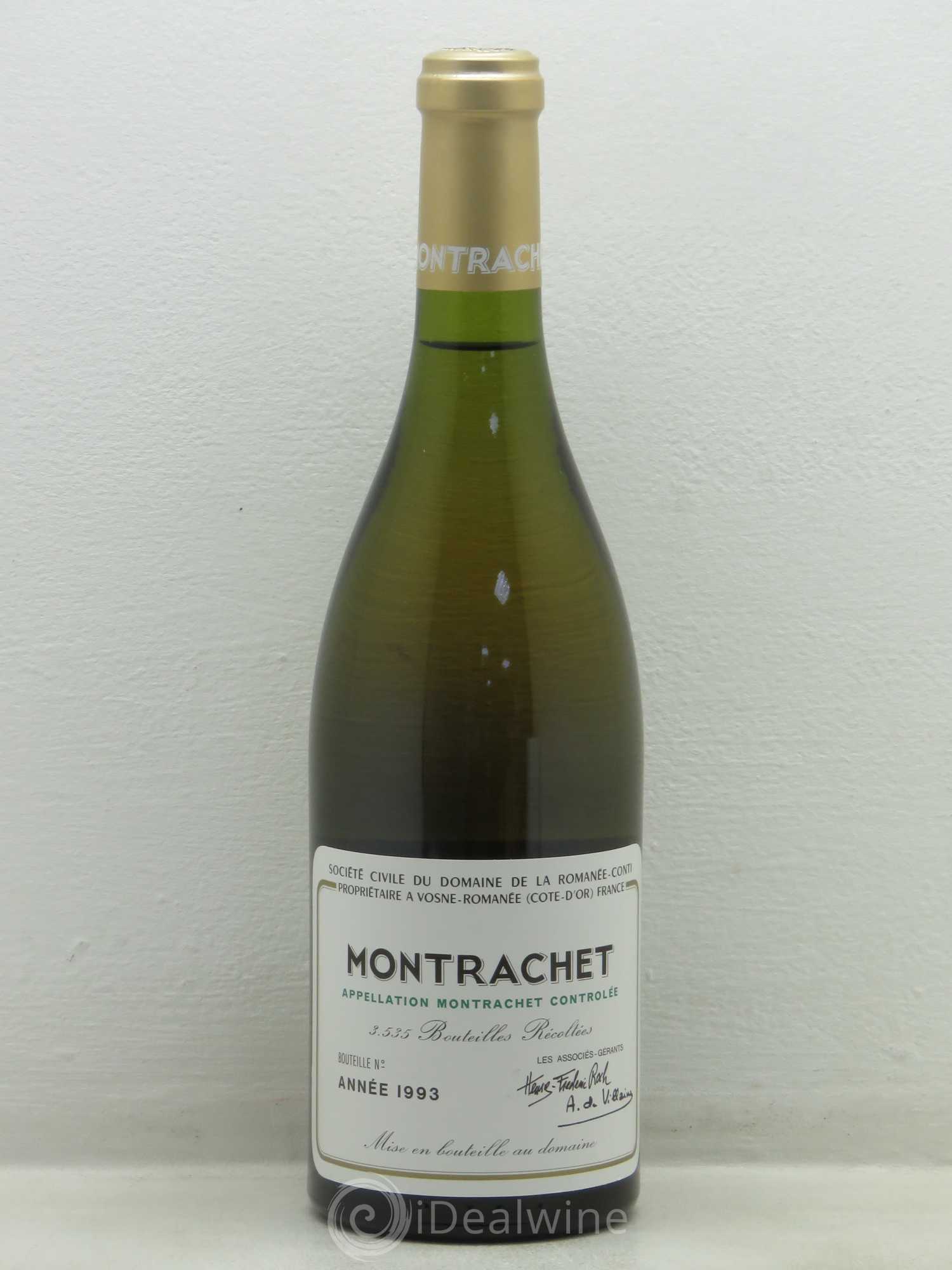 Montrachet Grand Cru Domaine de la Romanée-Conti 1993 - Lot de 1 bouteille - 0
