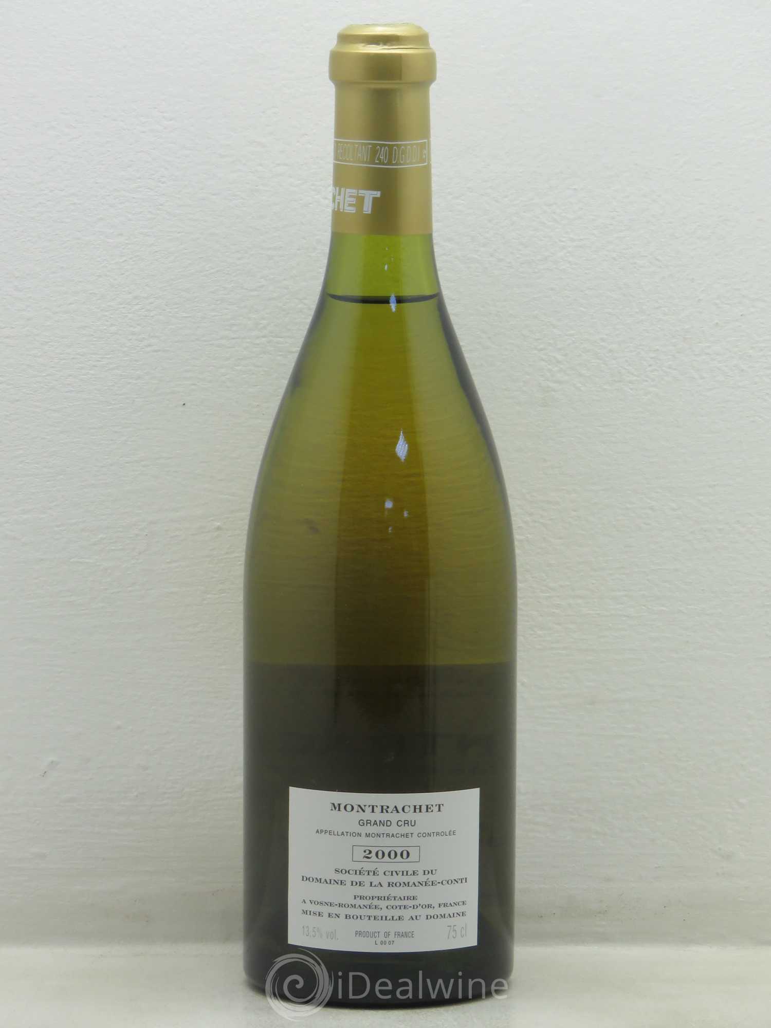 Montrachet Grand Cru Domaine de la Romanée-Conti 2000 - Lot de 1 bouteille - 1