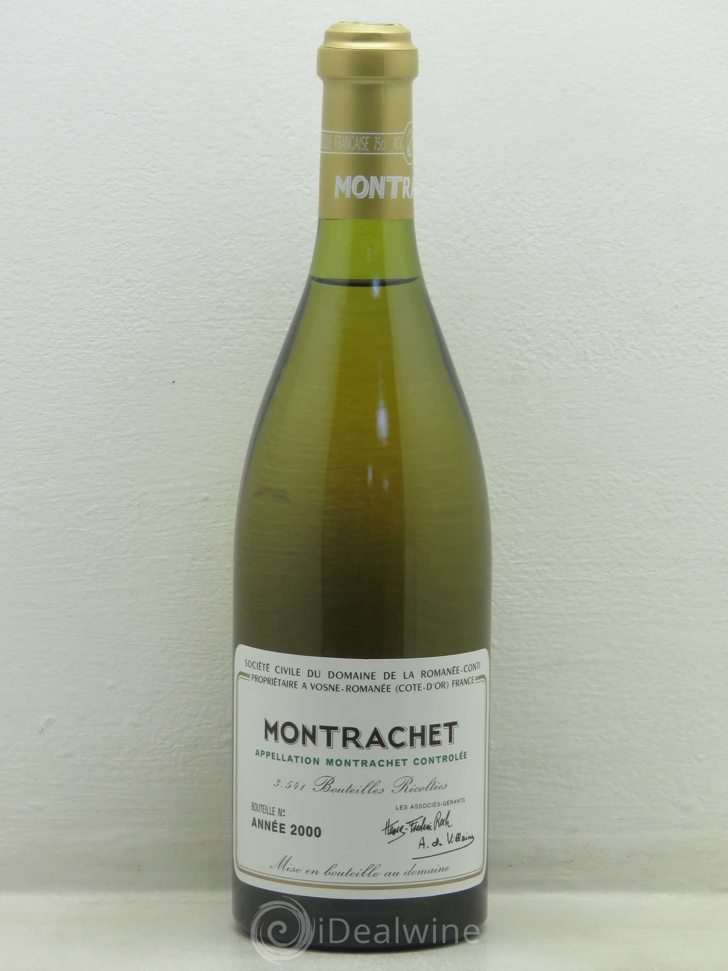 Montrachet Grand Cru Domaine de la Romanée-Conti 2000 - Lot de 1 bouteille - 0