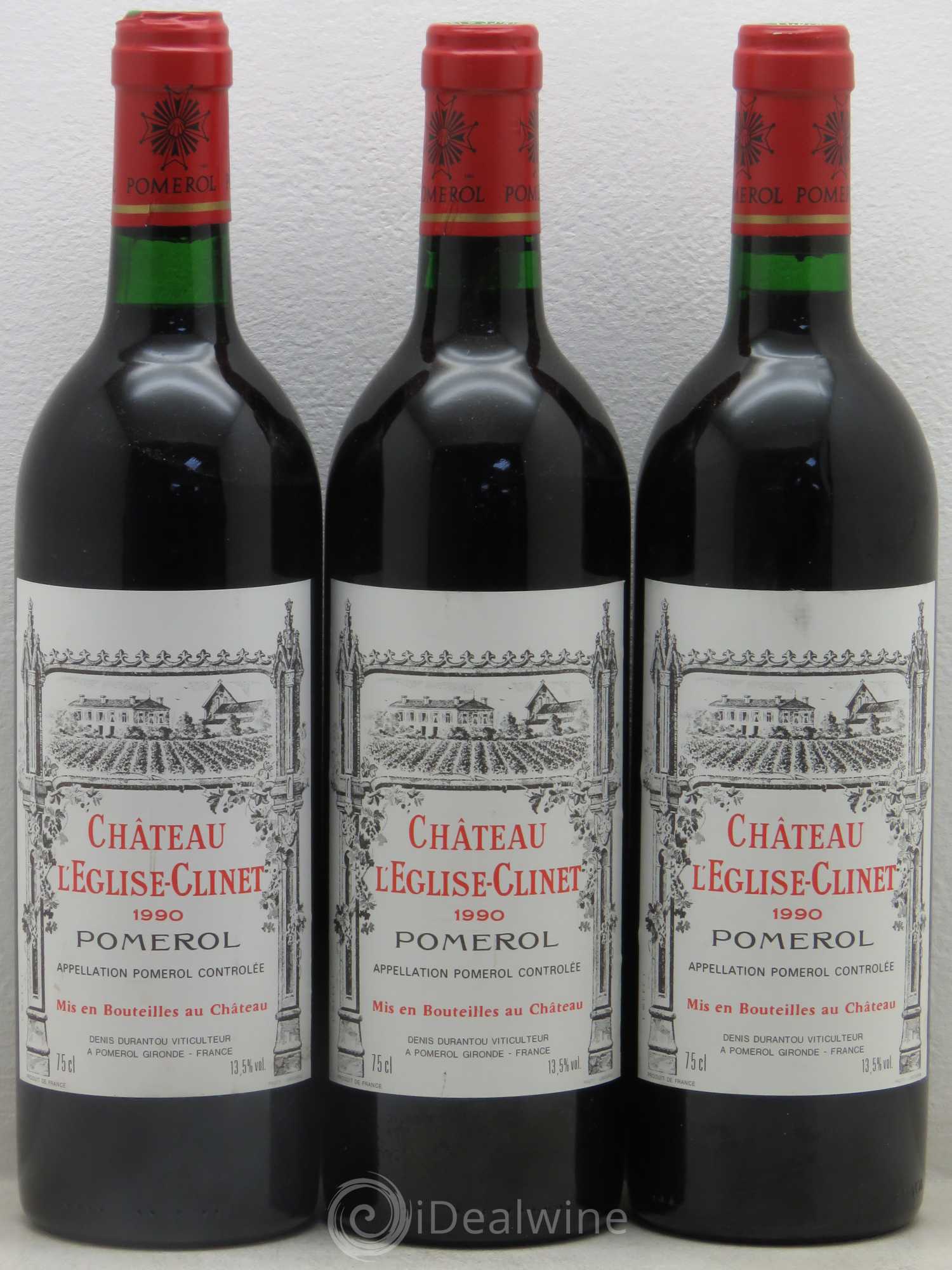 Château l' Église Clinet 1990 - Lot de 3 bouteilles - 0