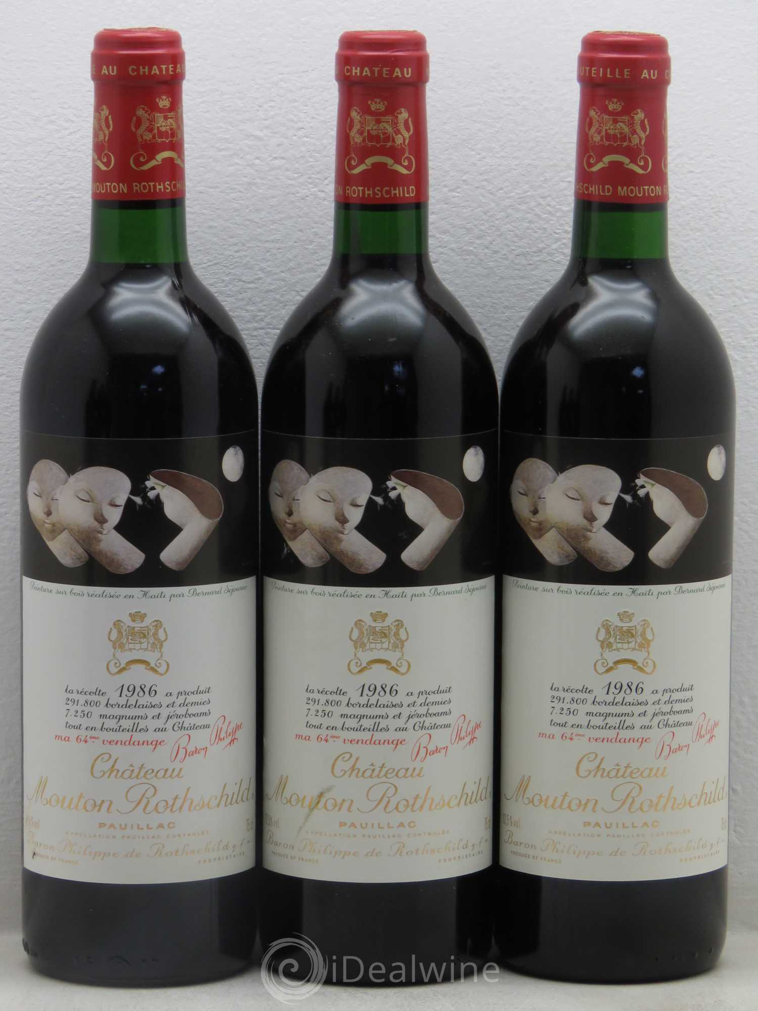 Château Mouton Rothschild 1er Grand Cru Classé 1986 - Lot de 6 bouteilles - 1