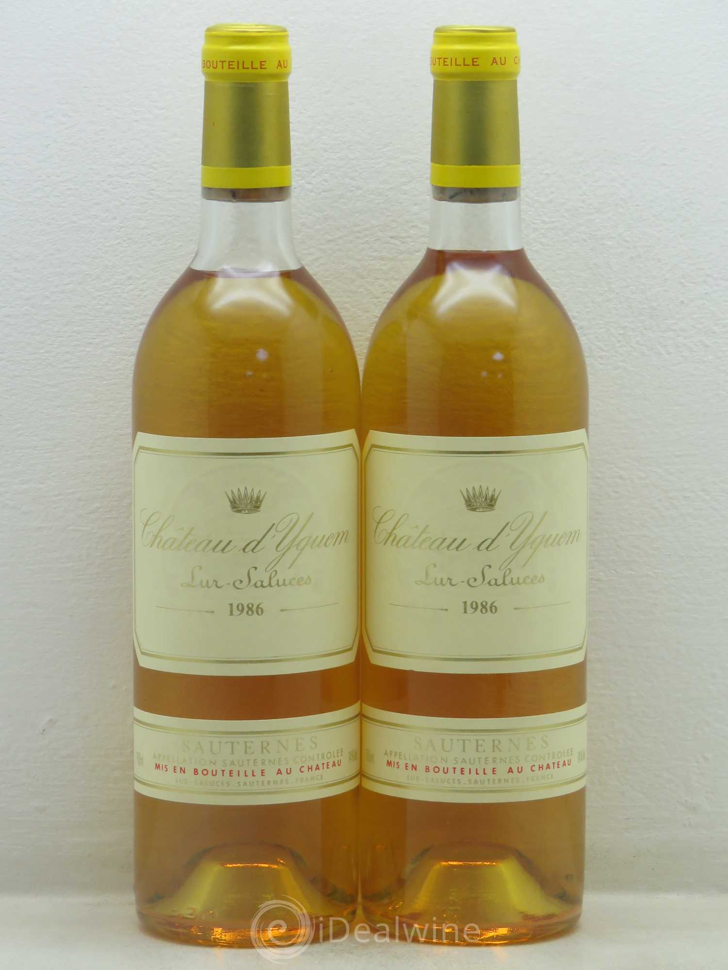 Château d' Yquem 1er Cru Classé Supérieur 1986 - Lotto di 2 bottiglie - 0