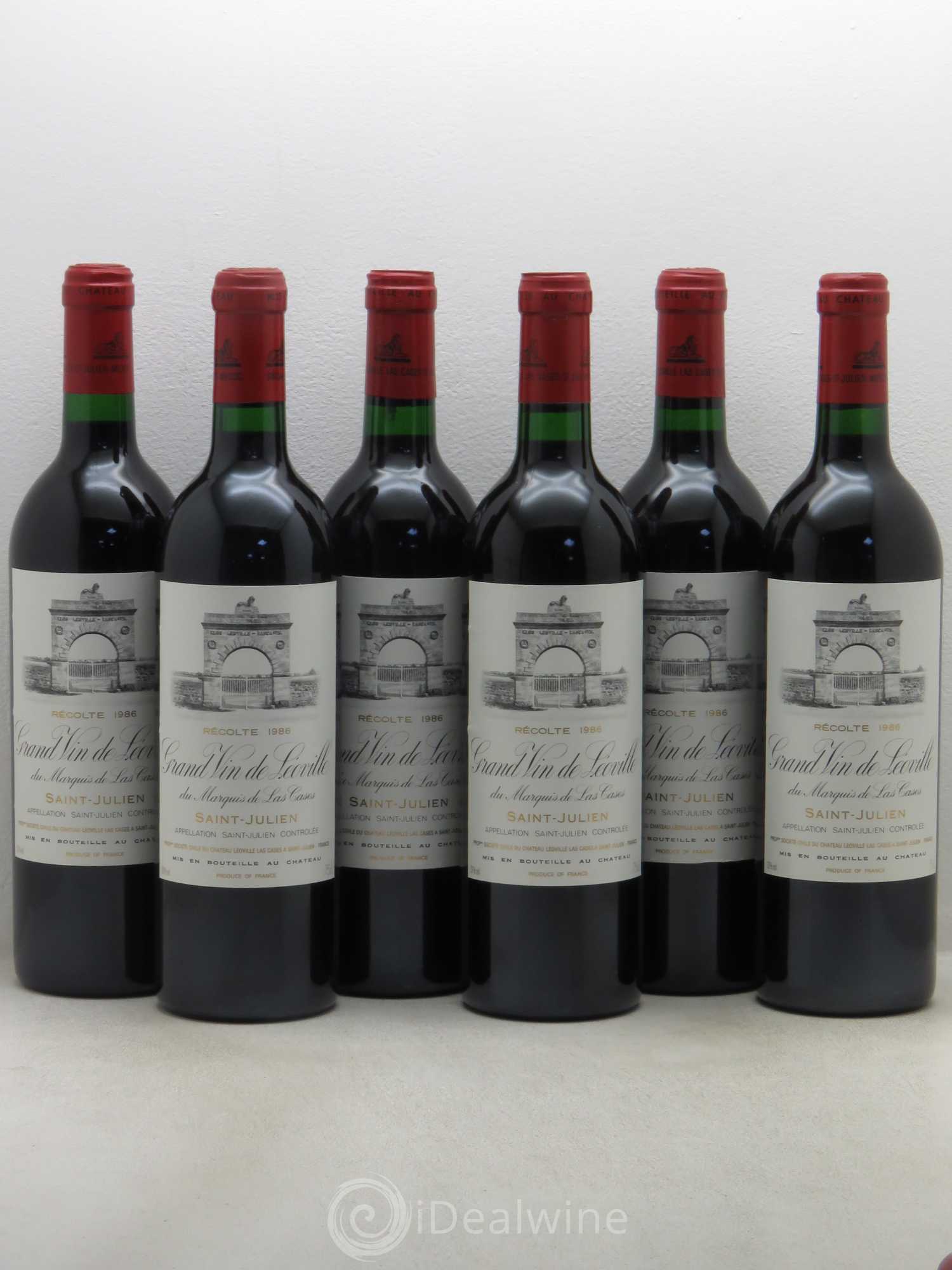 Château Léoville Las Cases 2ème Grand Cru Classé 1986 - Lot de 6 bouteilles - 0