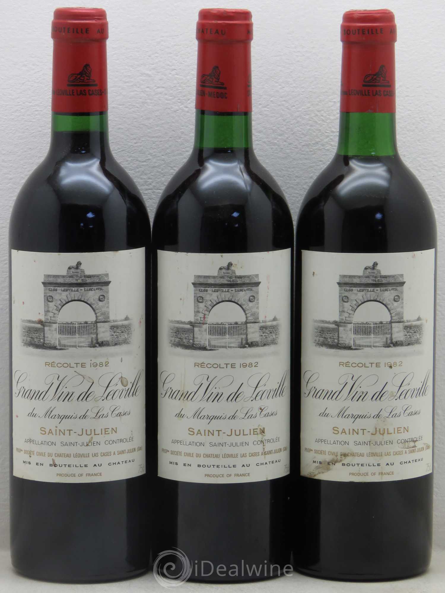 Château Léoville Las Cases 2ème Grand Cru Classé 1982 - Lot de 3 bouteilles - 0