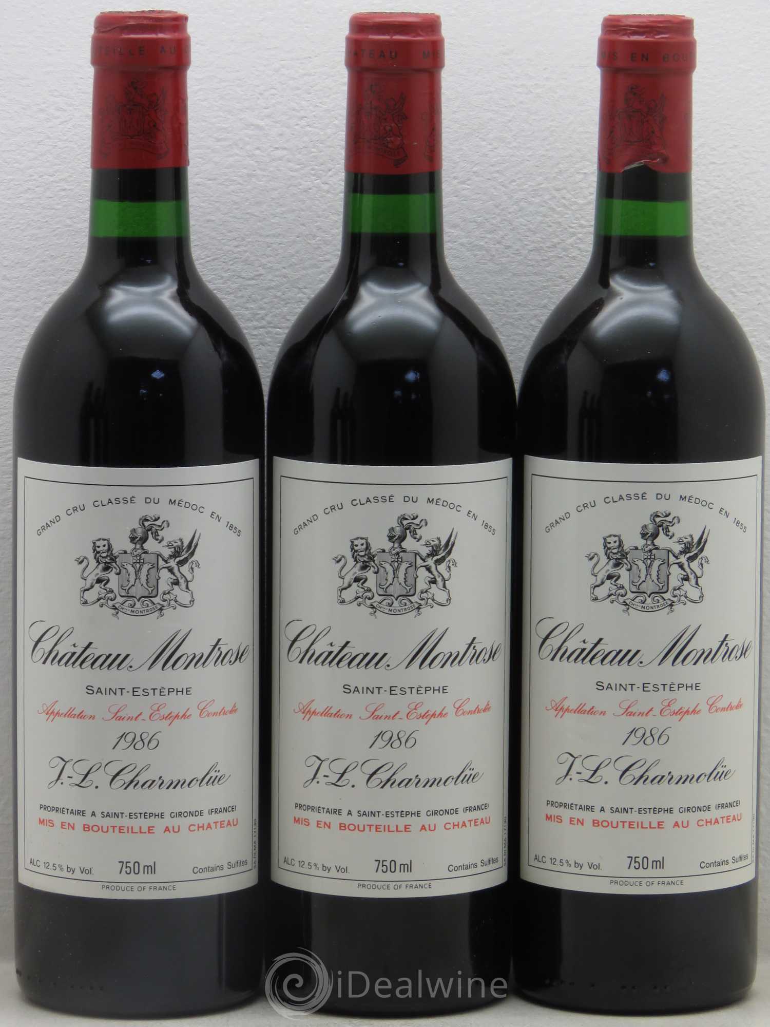 Château Montrose 2ème Grand Cru Classé 1986 - Lot de 6 bouteilles - 1