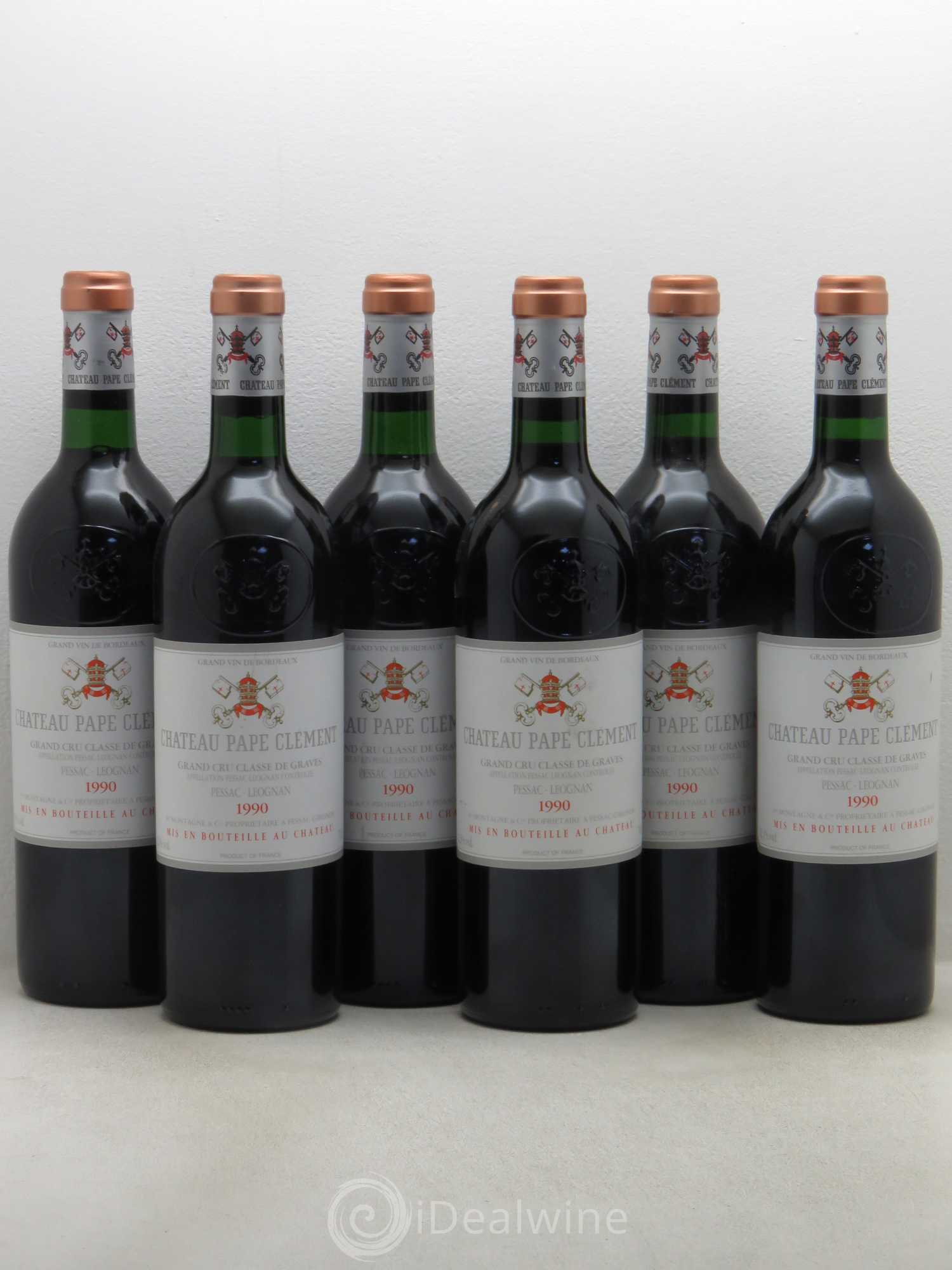 Château Pape Clément Cru Classé de Graves 1990 - Lot de 6 bouteilles - 0