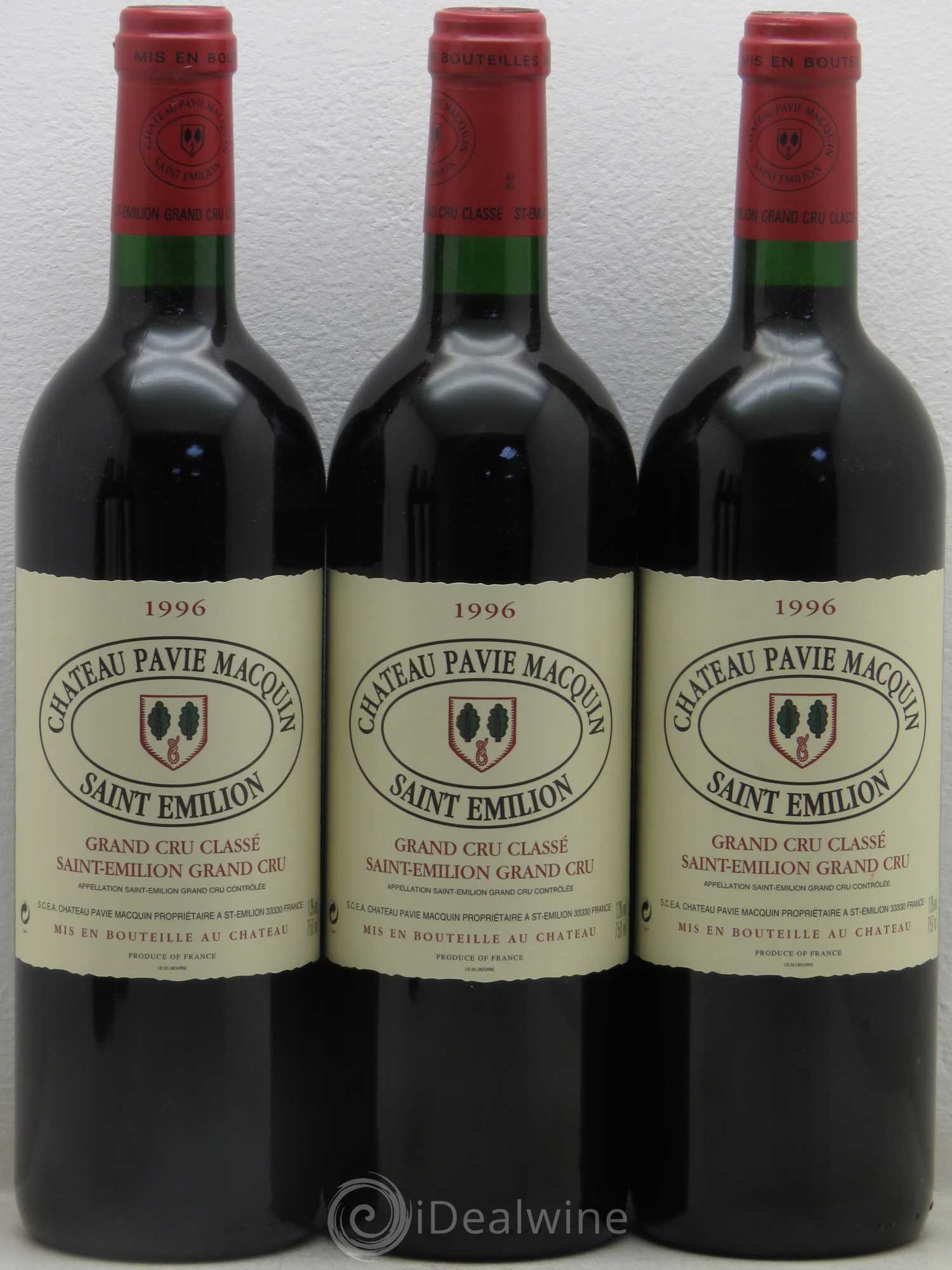 Château Pavie Macquin 1er Grand Cru Classé B 1996 - Lot de 6 bouteilles - 1