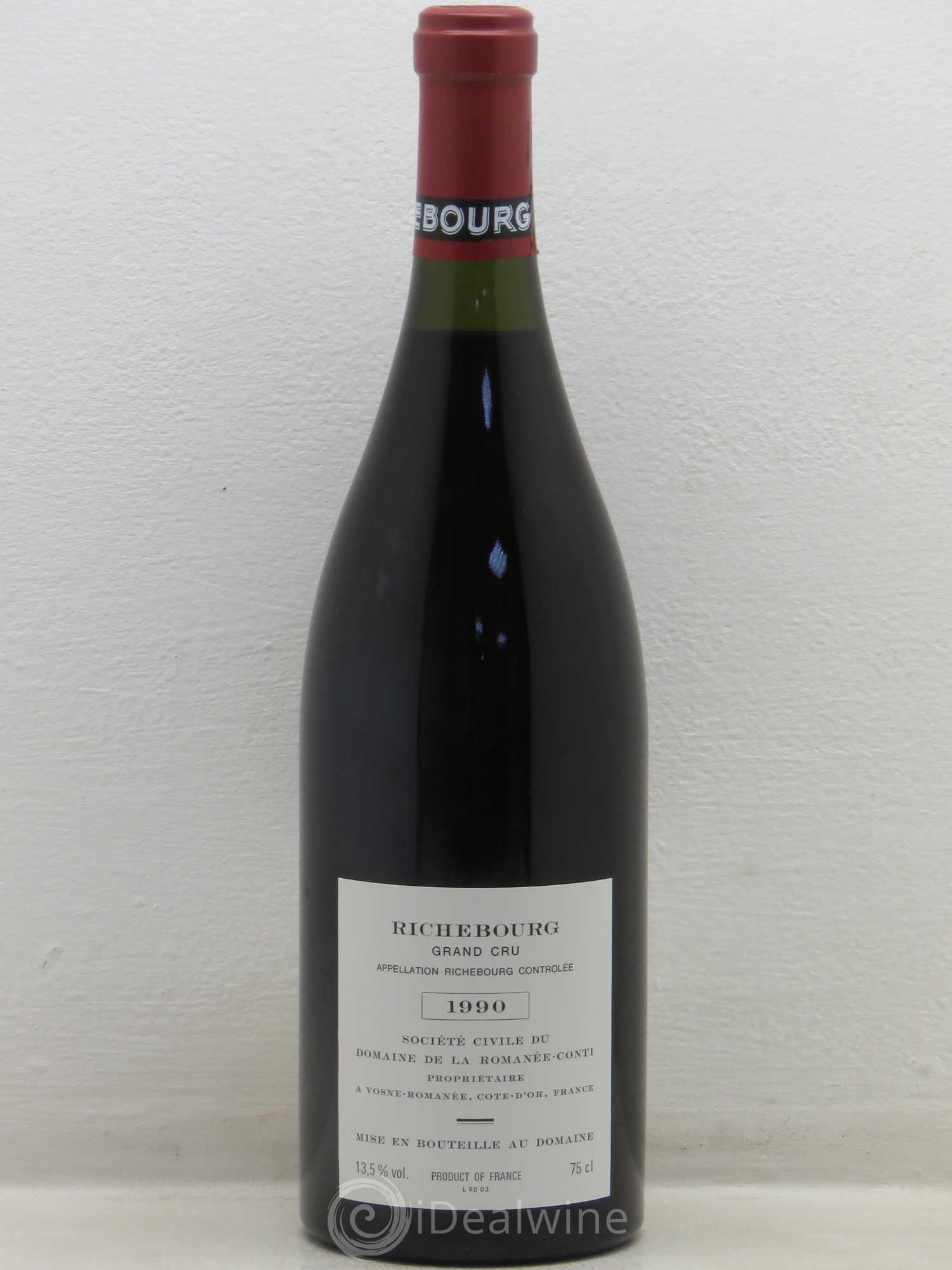 Richebourg Grand Cru Domaine de la Romanée-Conti 1990 - Lot de 1 bouteille - 1