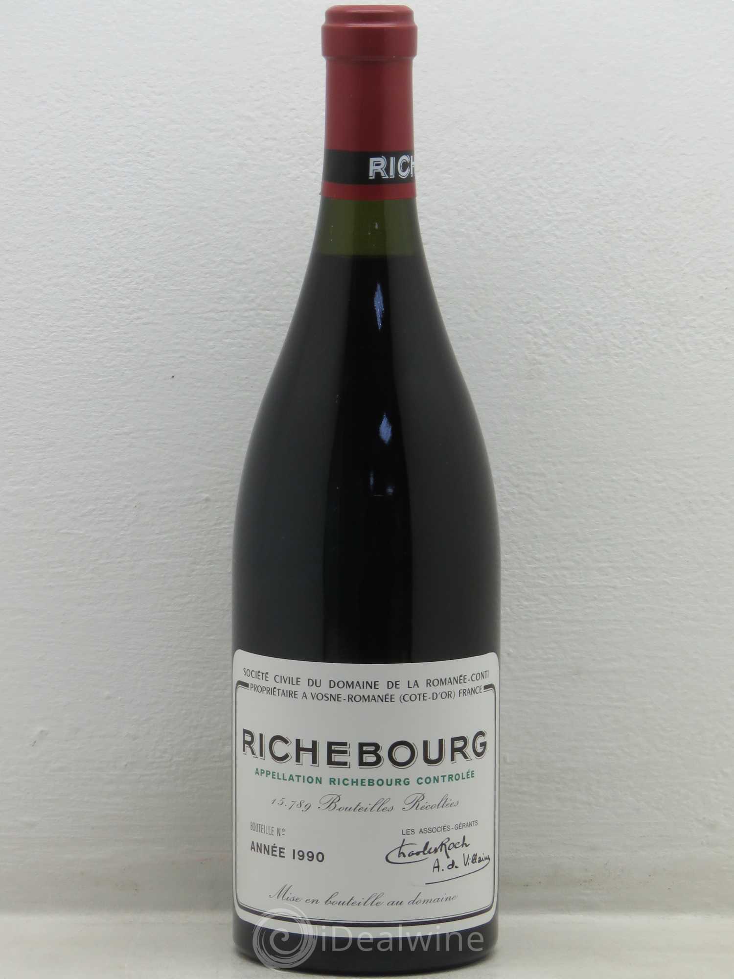 Richebourg Grand Cru Domaine de la Romanée-Conti 1990 - Lot de 1 bouteille - 0