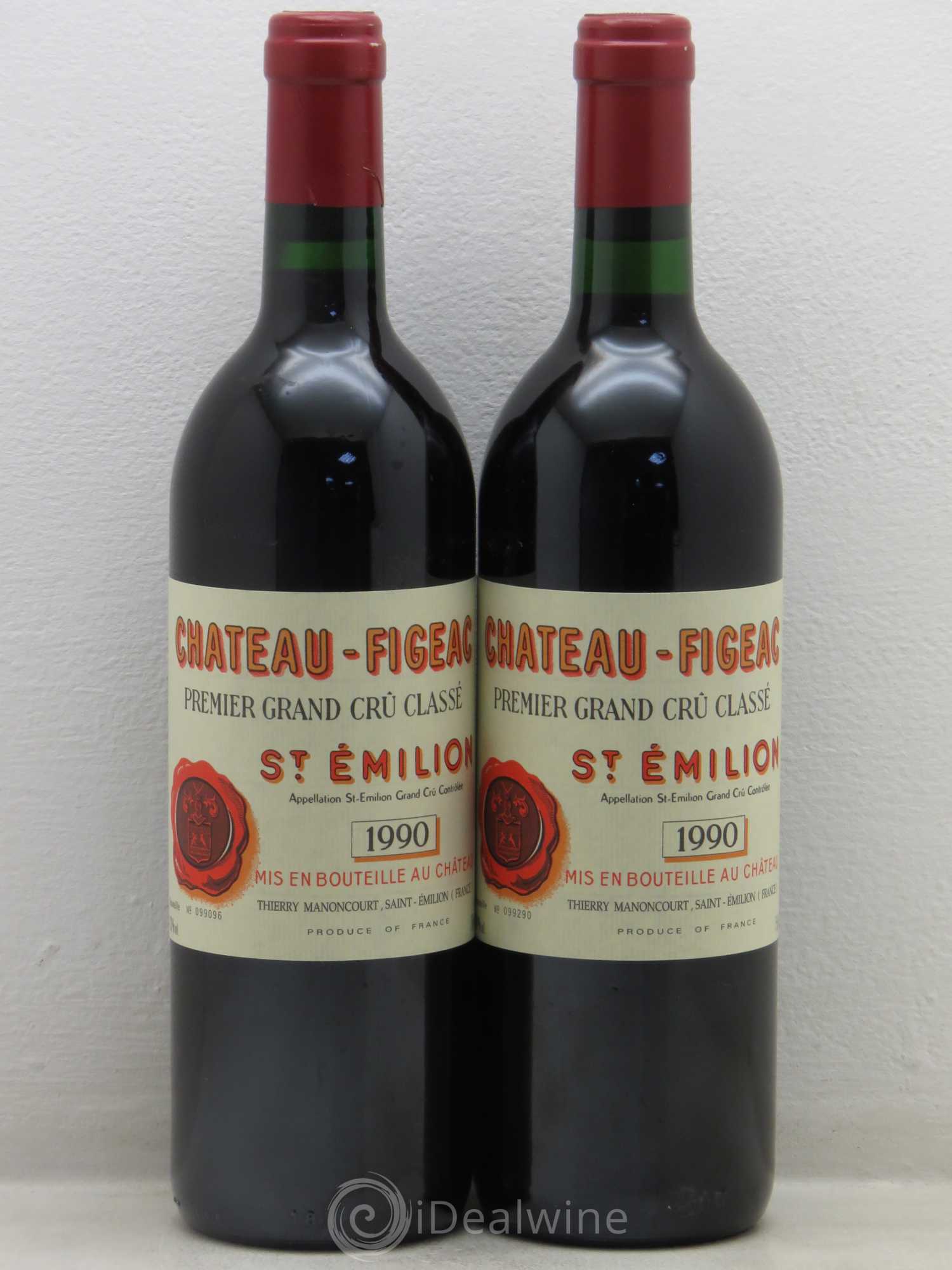 Château Figeac 1er Grand Cru Classé A 1990 - Lot de 2 bouteilles - 0