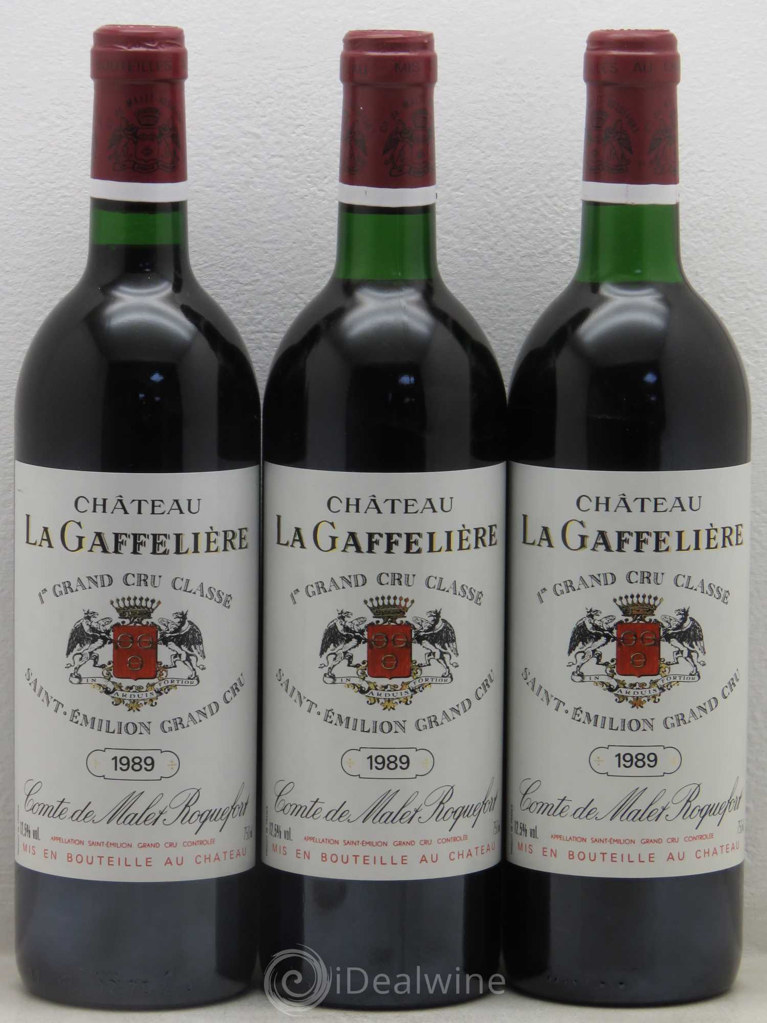 Château la Gaffelière 1er Grand Cru Classé B 1989 - Lot de 3 bouteilles - 0