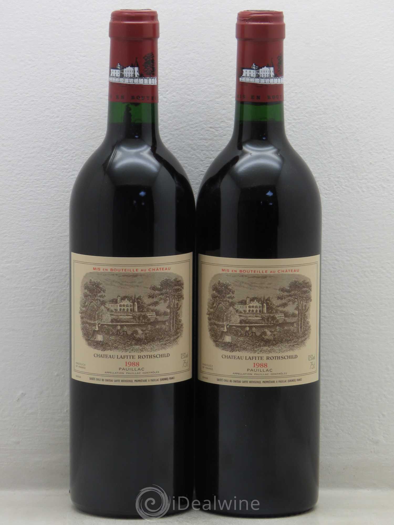 Château Lafite Rothschild 1er Grand Cru Classé 1988 - Lot de 2 bouteilles - 0