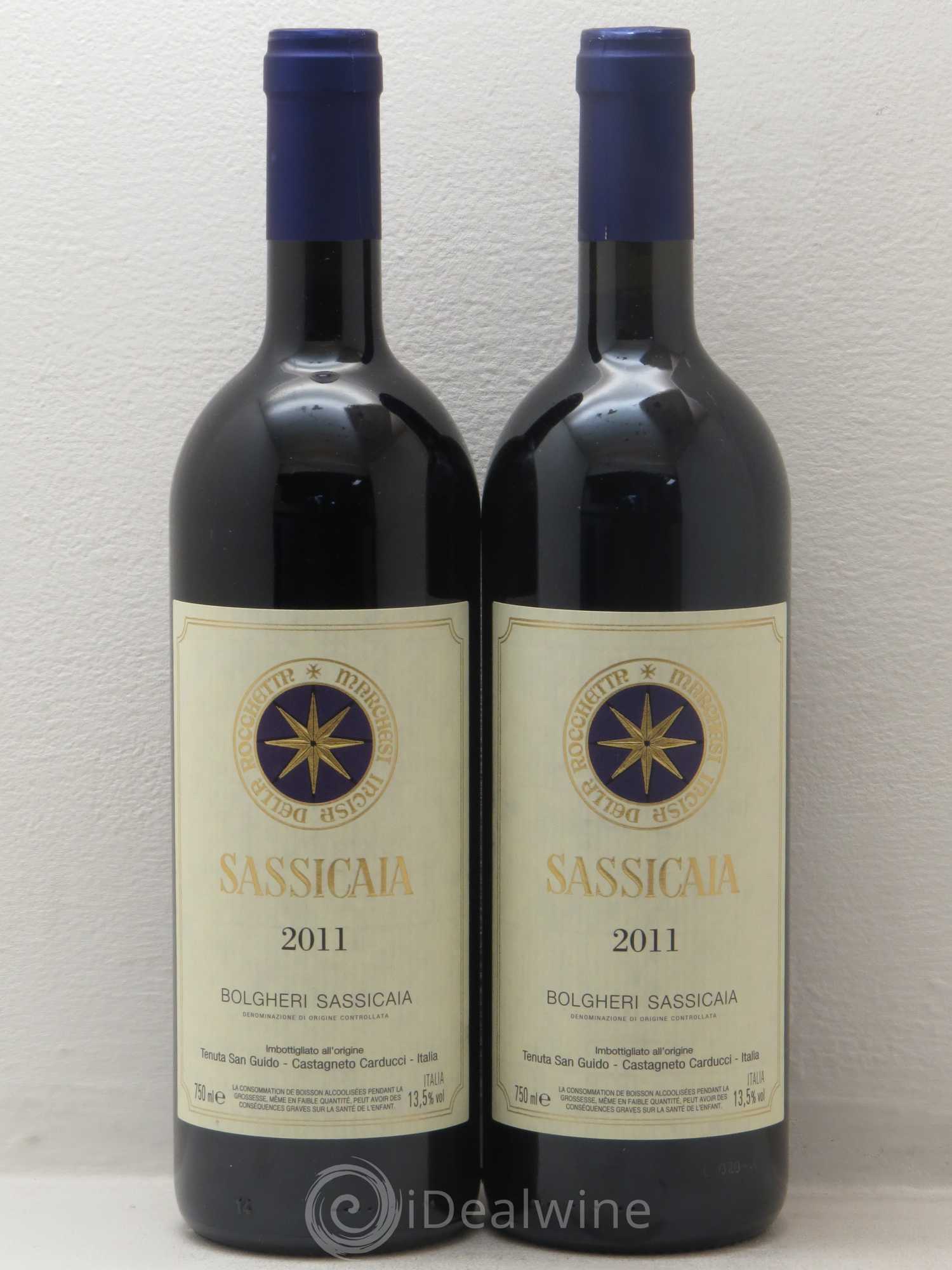 Bolgheri DOC Sassicaia Tenuta San Guido 2011 - Lot de 2 bouteilles - 0