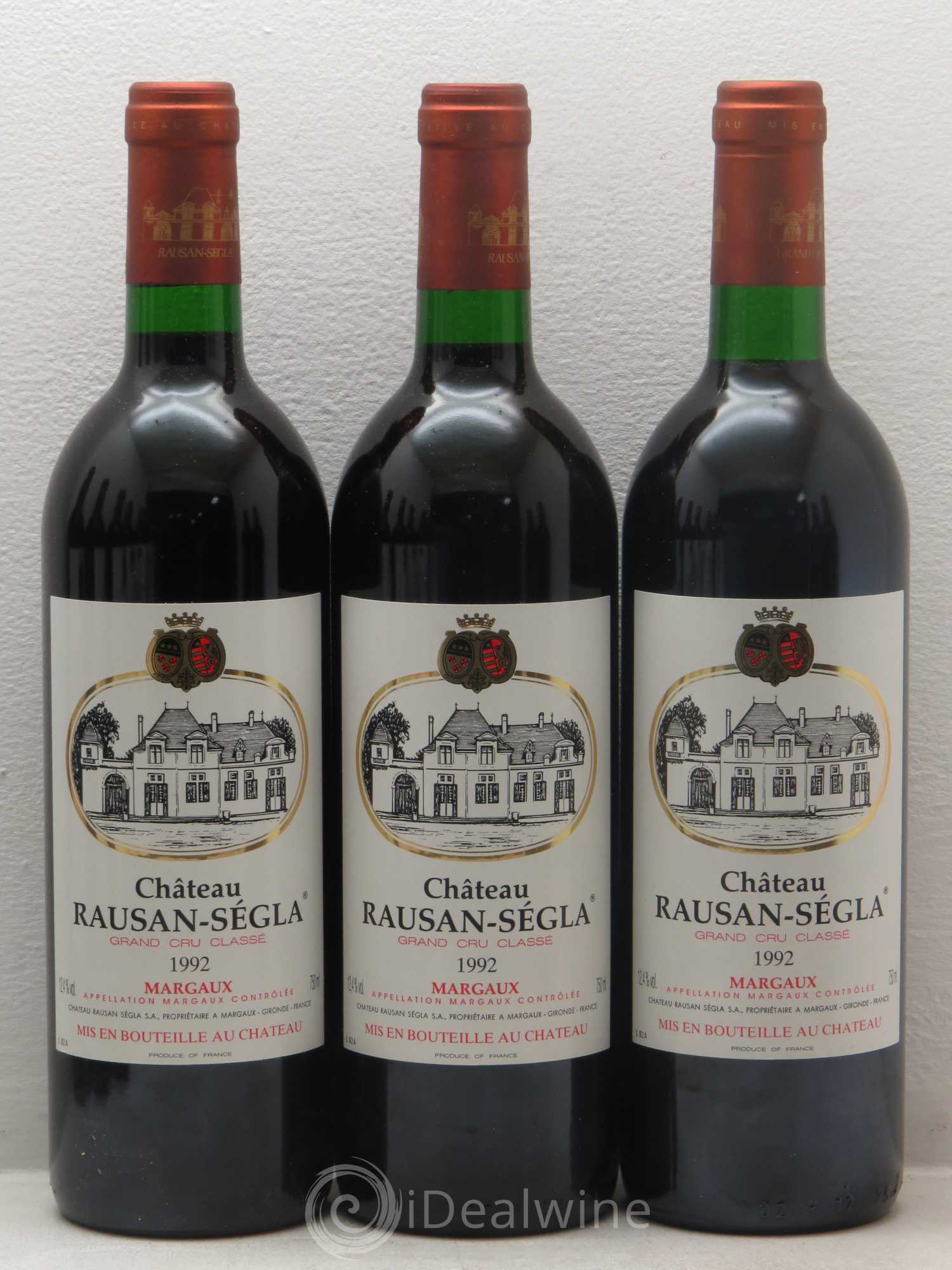 Château Rauzan Ségla Grand Cru Classé 1992 - Lot de 12 bouteilles - 1