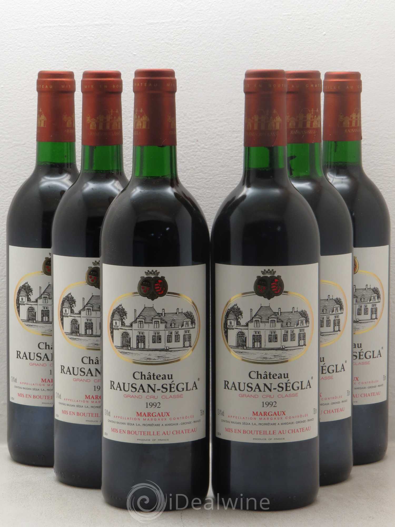 Château Rauzan Ségla Grand Cru Classé 1992 - Lot de 6 bouteilles - 0