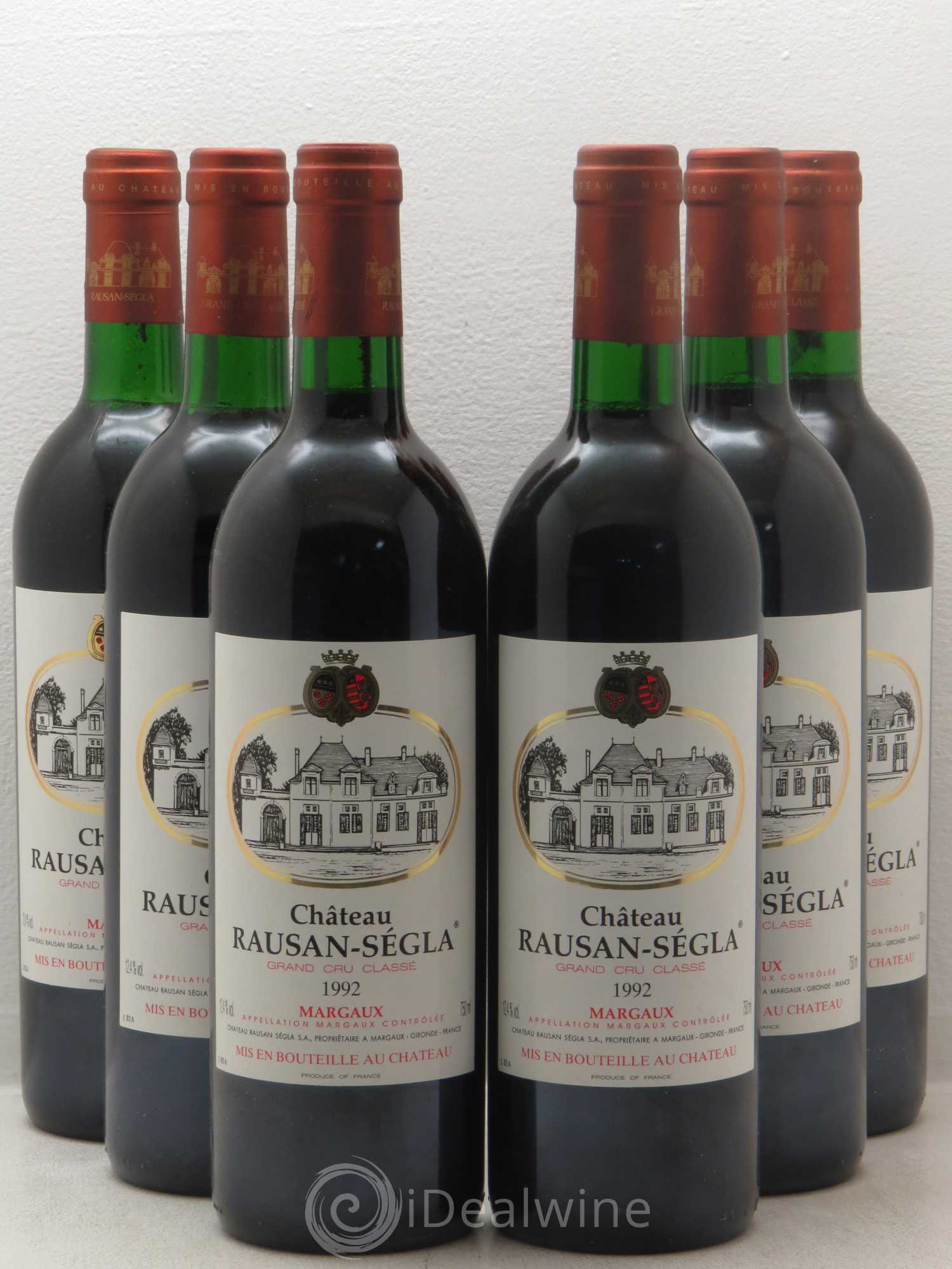 Château Rauzan Ségla Grand Cru Classé 1992 - Lot de 6 bouteilles - 0
