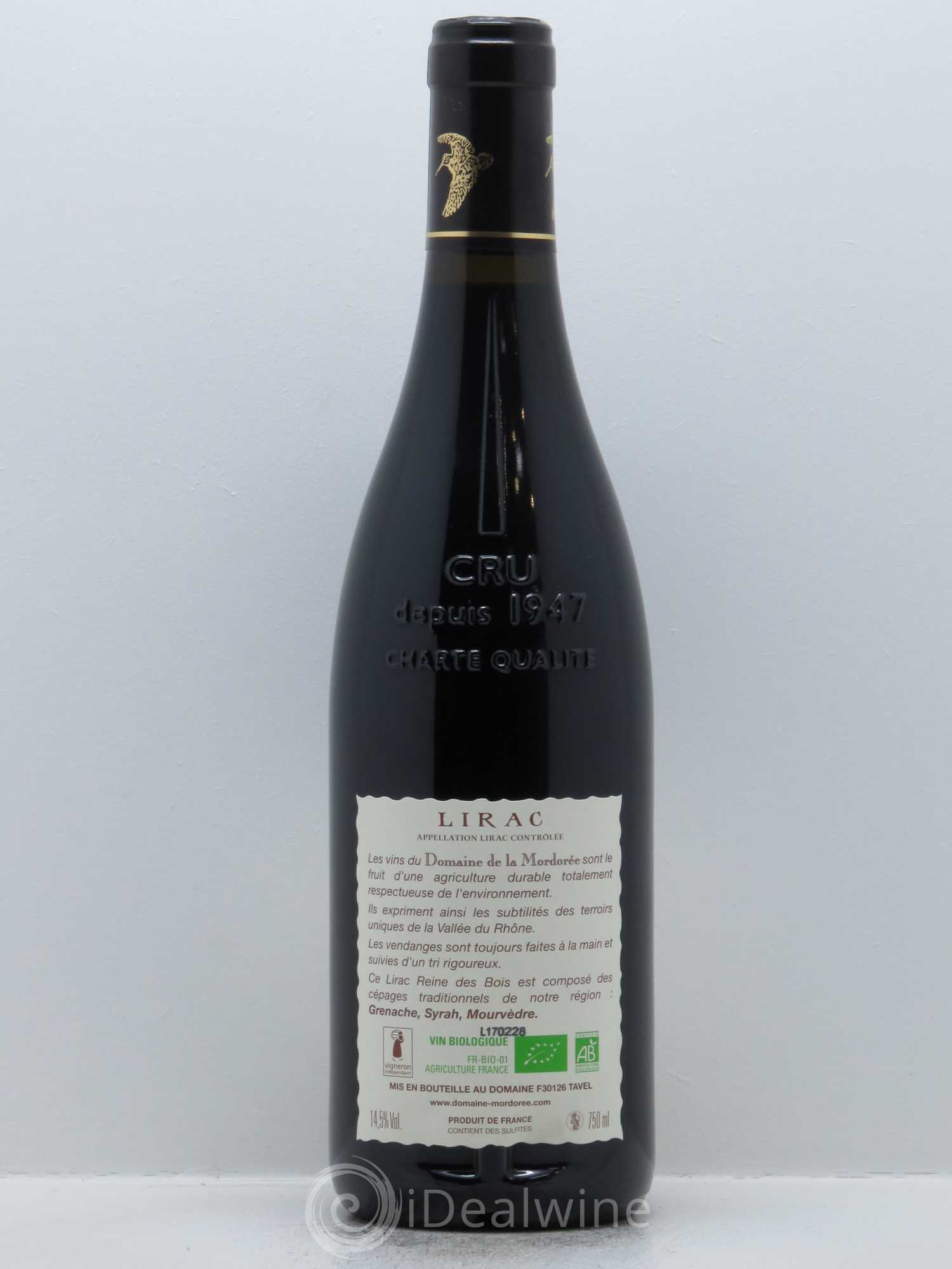Lirac Cuvée Reine des Bois La Mordorée (Domaine de) 2015 - Lot de 1 bouteille - 1