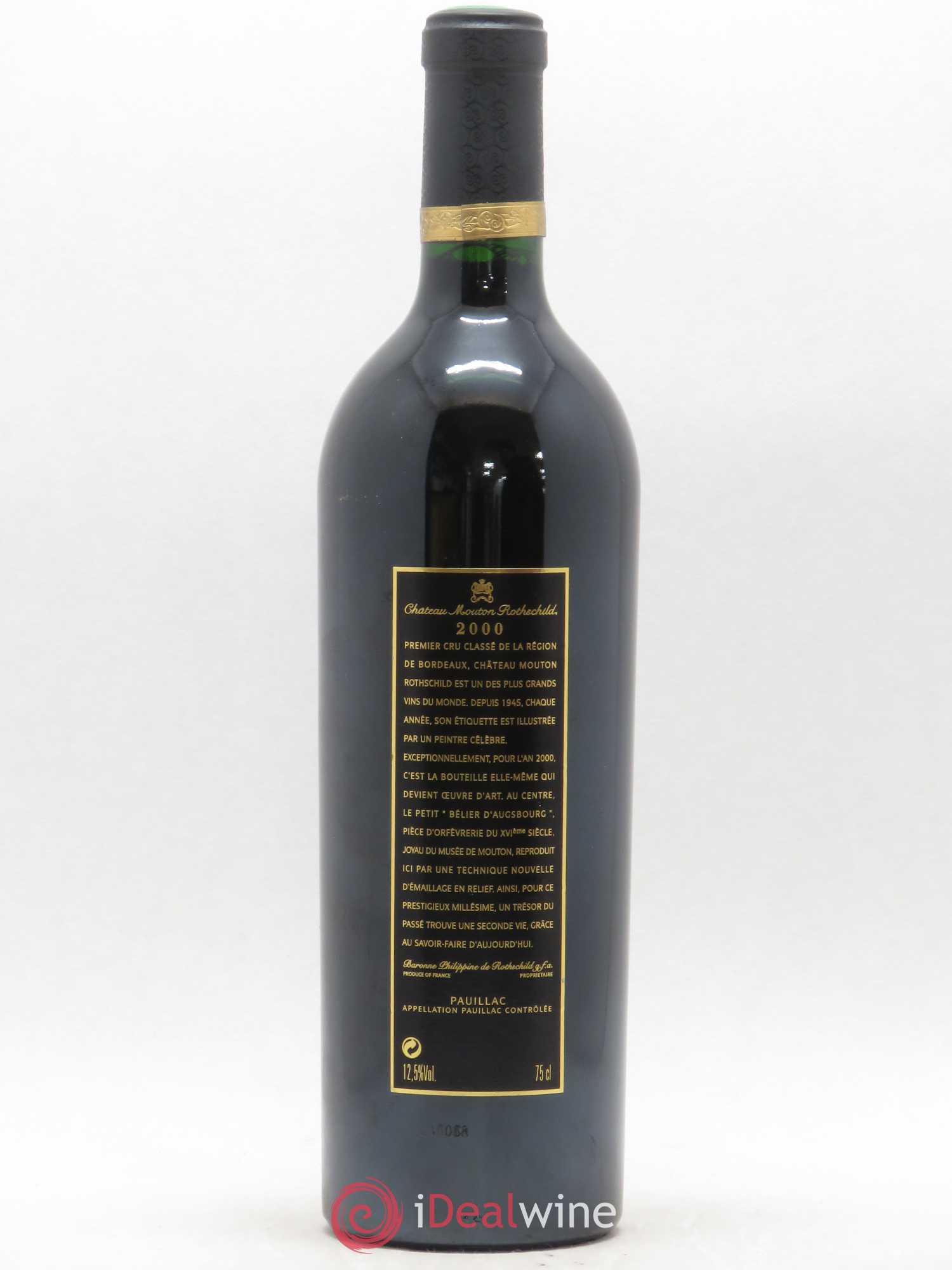 Château Mouton Rothschild 1er Grand Cru Classé 2000 - Lot de 1 bouteille - 1