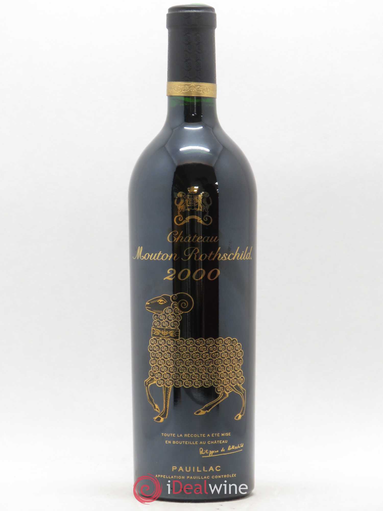 Château Mouton Rothschild 1er Grand Cru Classé 2000 - Lot de 1 bouteille - 0