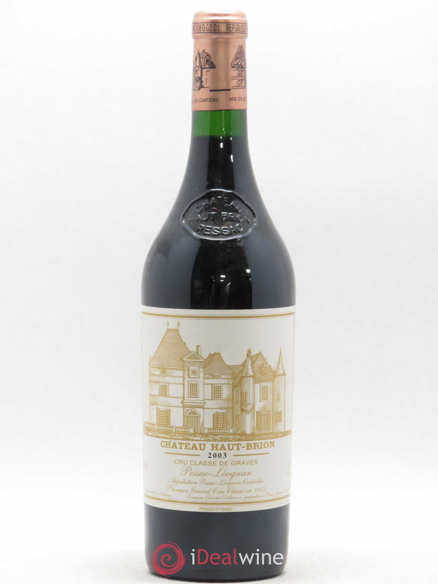 Château Haut Brion 1er Grand Cru Classé 2003 - Lot de 1 bouteille - 0