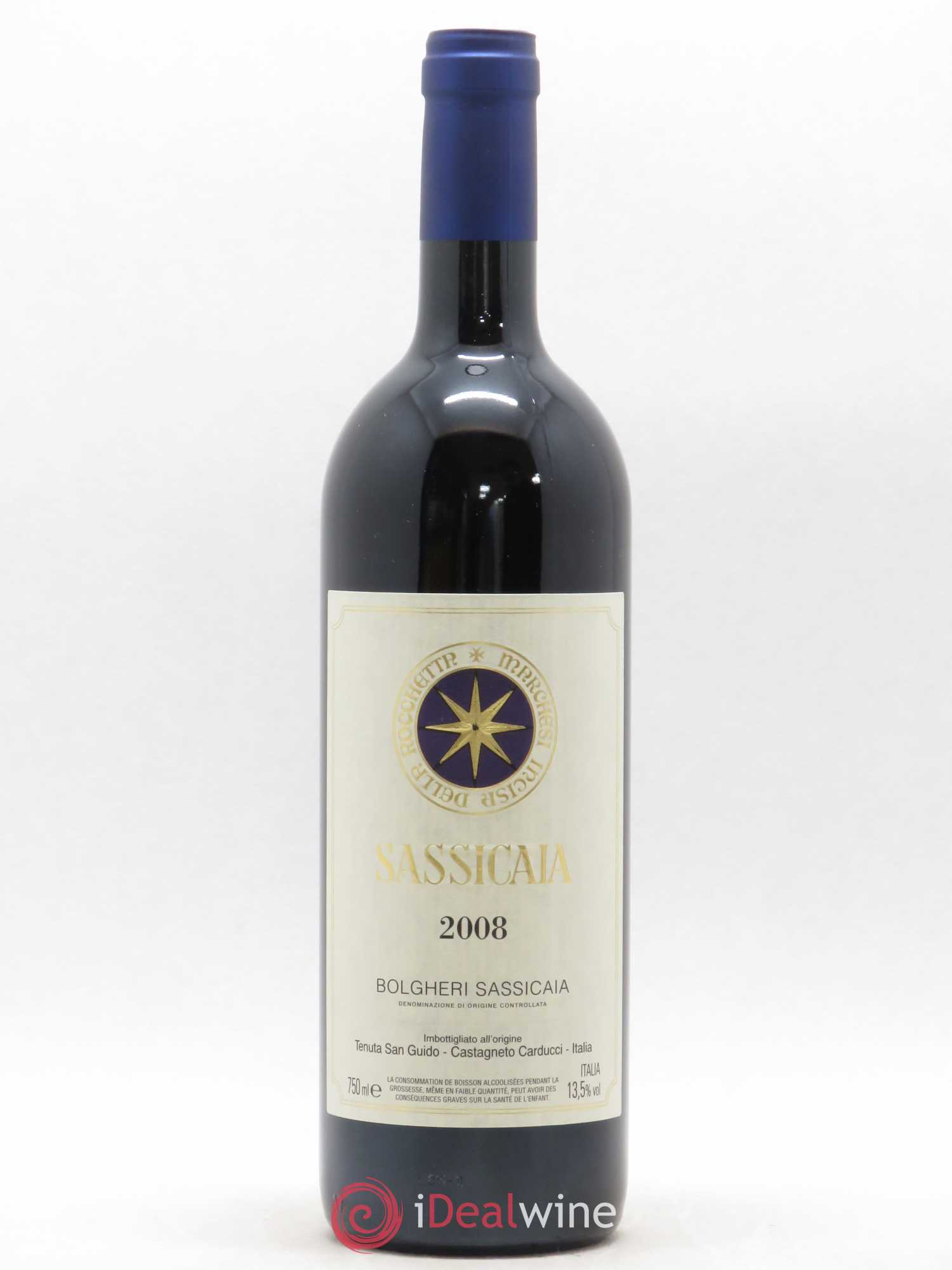 Bolgheri DOC Sassicaia Tenuta San Guido 2008 - Lot de 1 bouteille - 0