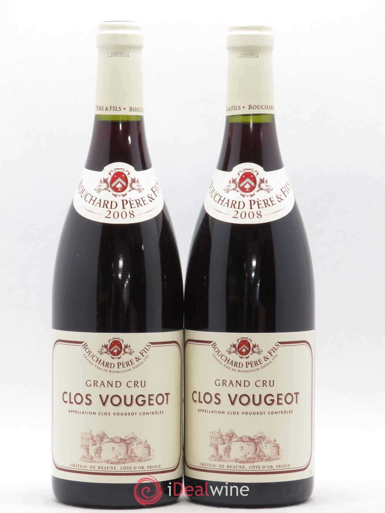 Clos de Vougeot Grand Cru Bouchard Père & Fils 2008 - Lot de 2 bouteilles - 0