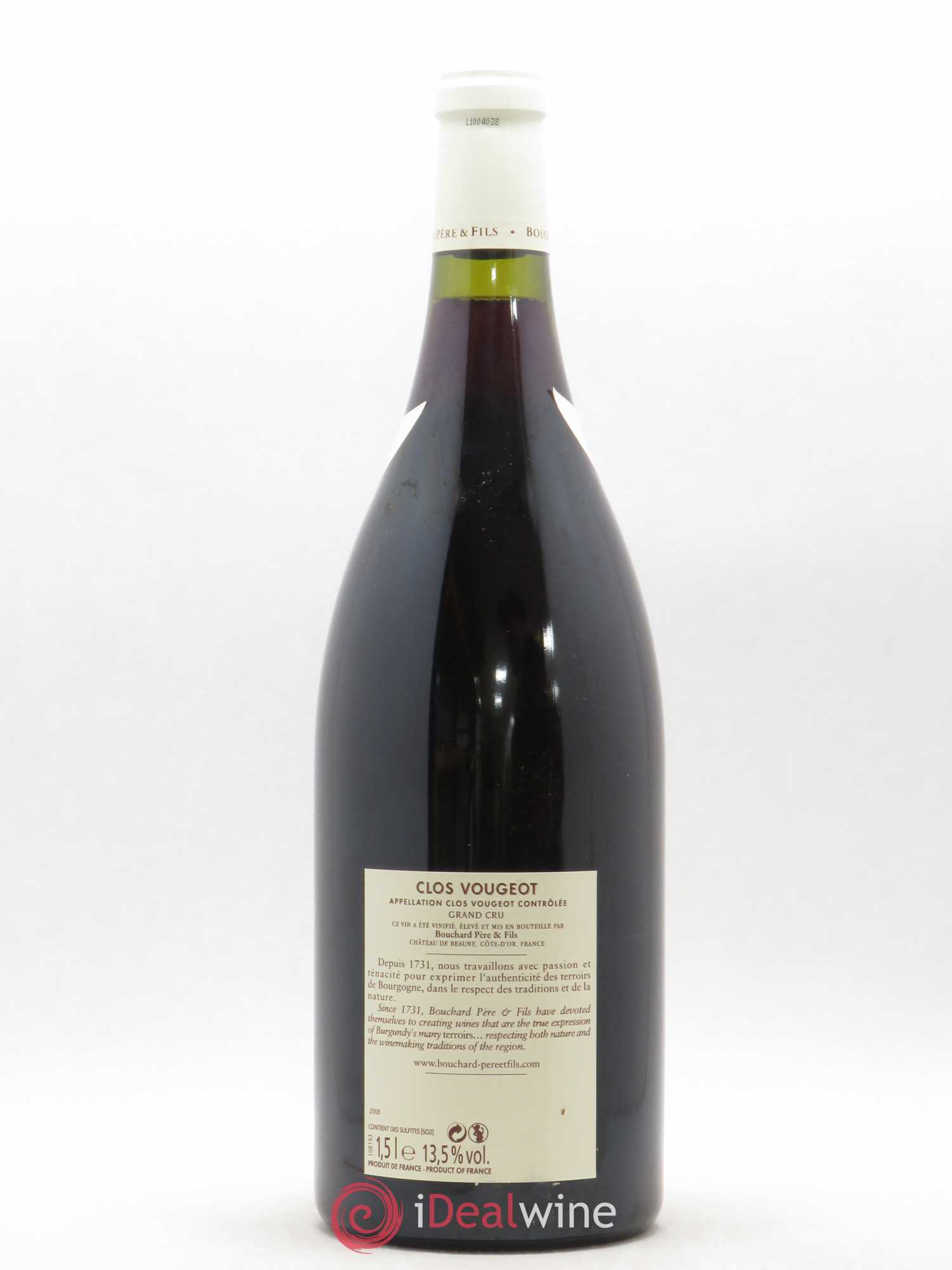 Clos de Vougeot Grand Cru Bouchard Père & Fils 2008 - Lot de 1 magnum - 1