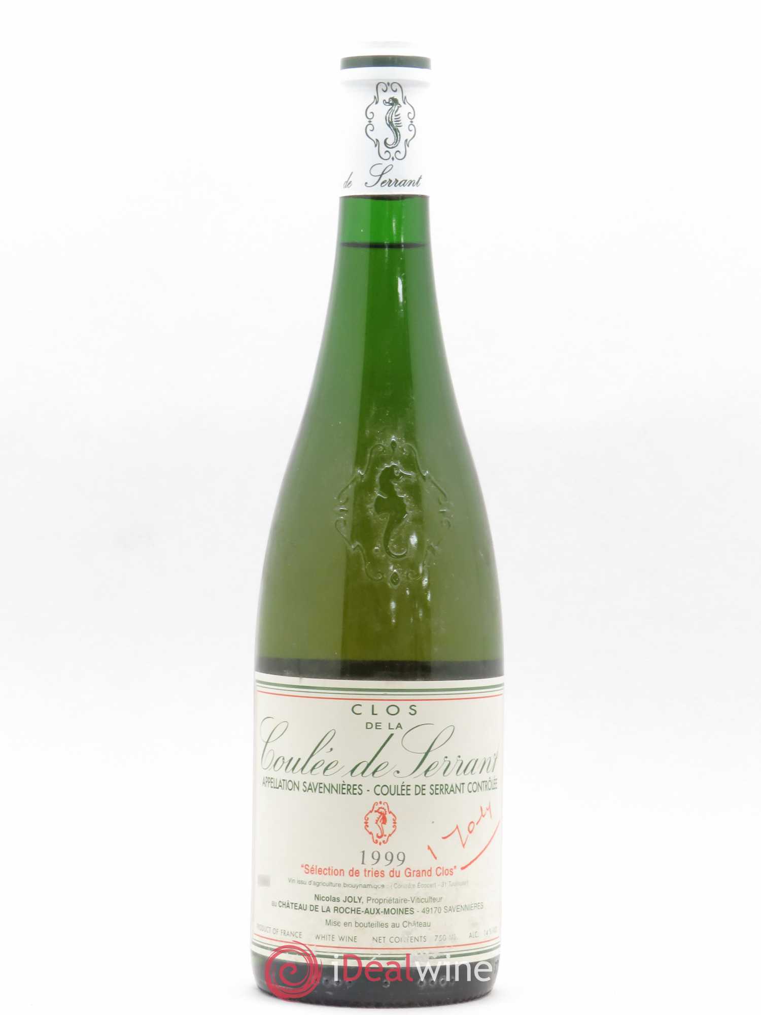 Savennières Clos de la Coulée de Serrant Vignobles de la Coulée de Serrant - Nicolas Joly Selection de tries du Grand Clos 1999 - Posten von 1 Flasche - 0