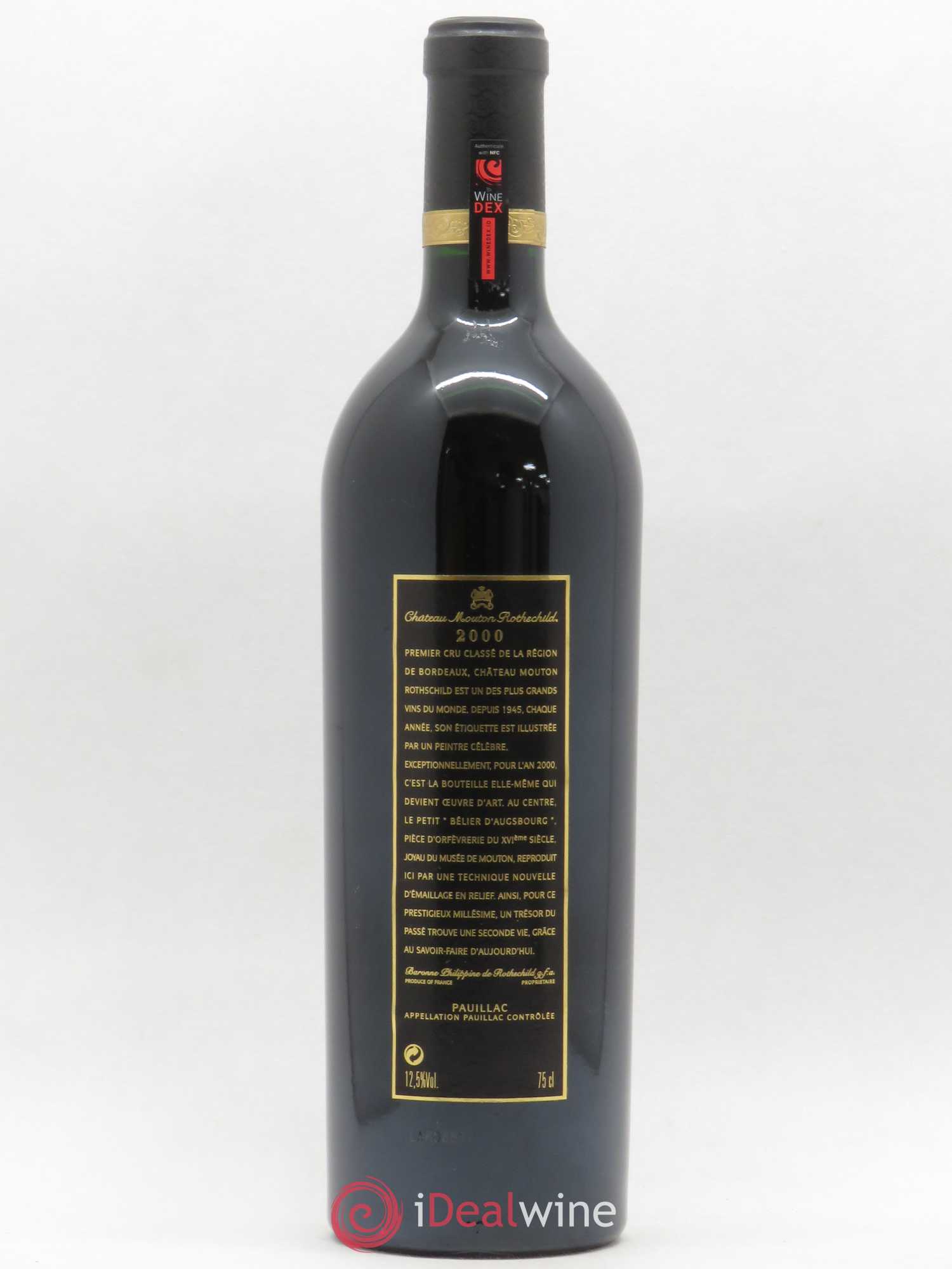Château Mouton Rothschild 1er Grand Cru Classé 2000 - Lot de 1 bouteille - 1