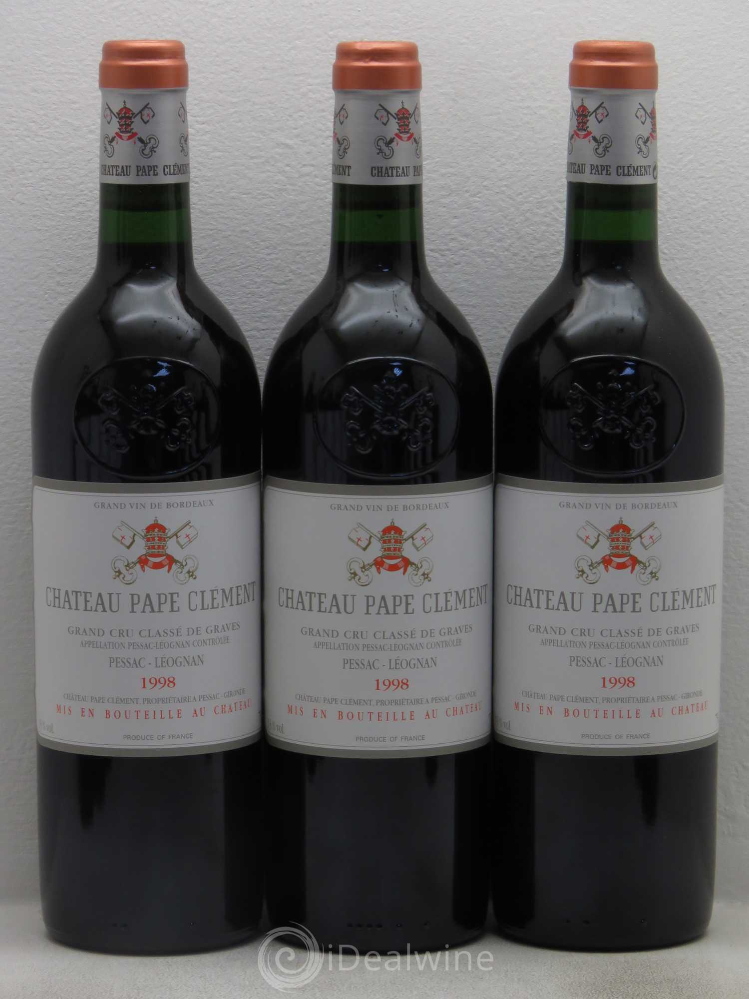 Château Pape Clément Cru Classé de Graves 1998 - Lot de 12 bouteilles - 1