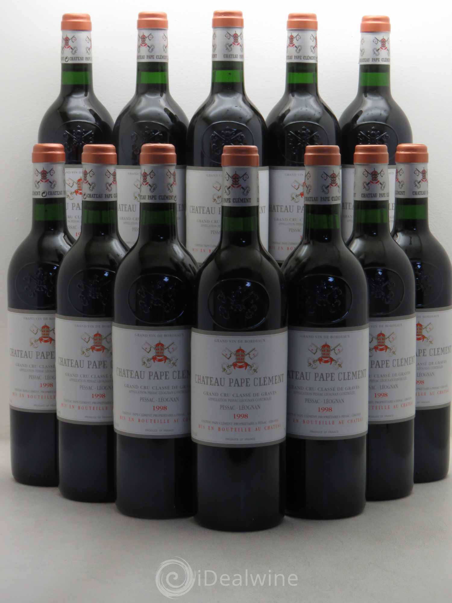 Château Pape Clément Cru Classé de Graves 1998 - Lot de 12 bouteilles - 0