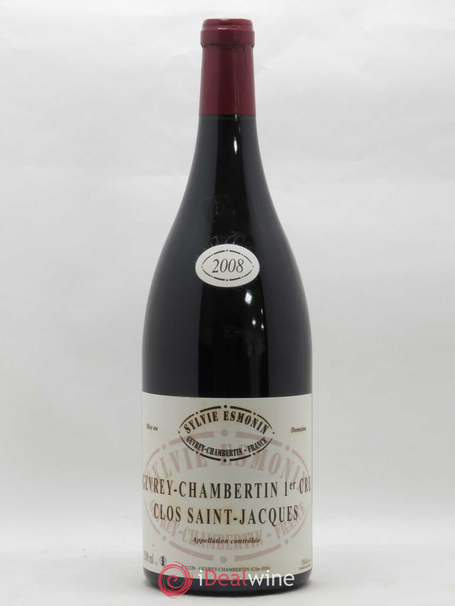 Gevrey-Chambertin 1er Cru Clos Saint Jacques Sylvie Esmonin 2008 - Lot de 1 magnum - 0