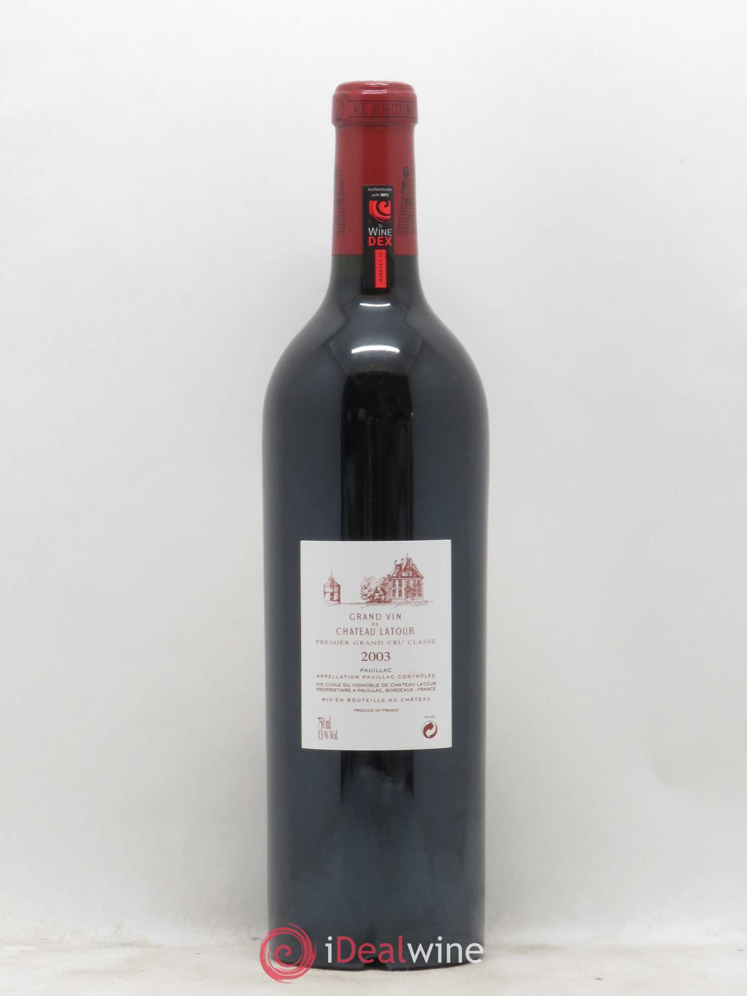 Château Latour 1er Grand Cru Classé 2003 - Lot de 1 bouteille - 1