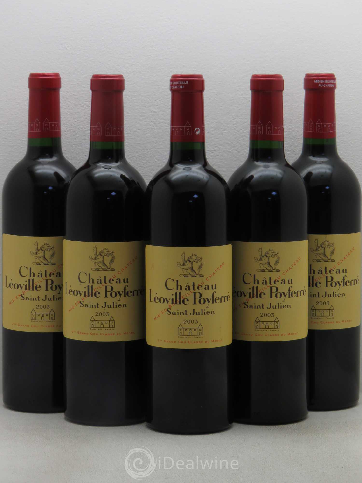 Château Léoville Poyferré 2ème Grand Cru Classé 2003 - Lot de 5 bouteilles - 0