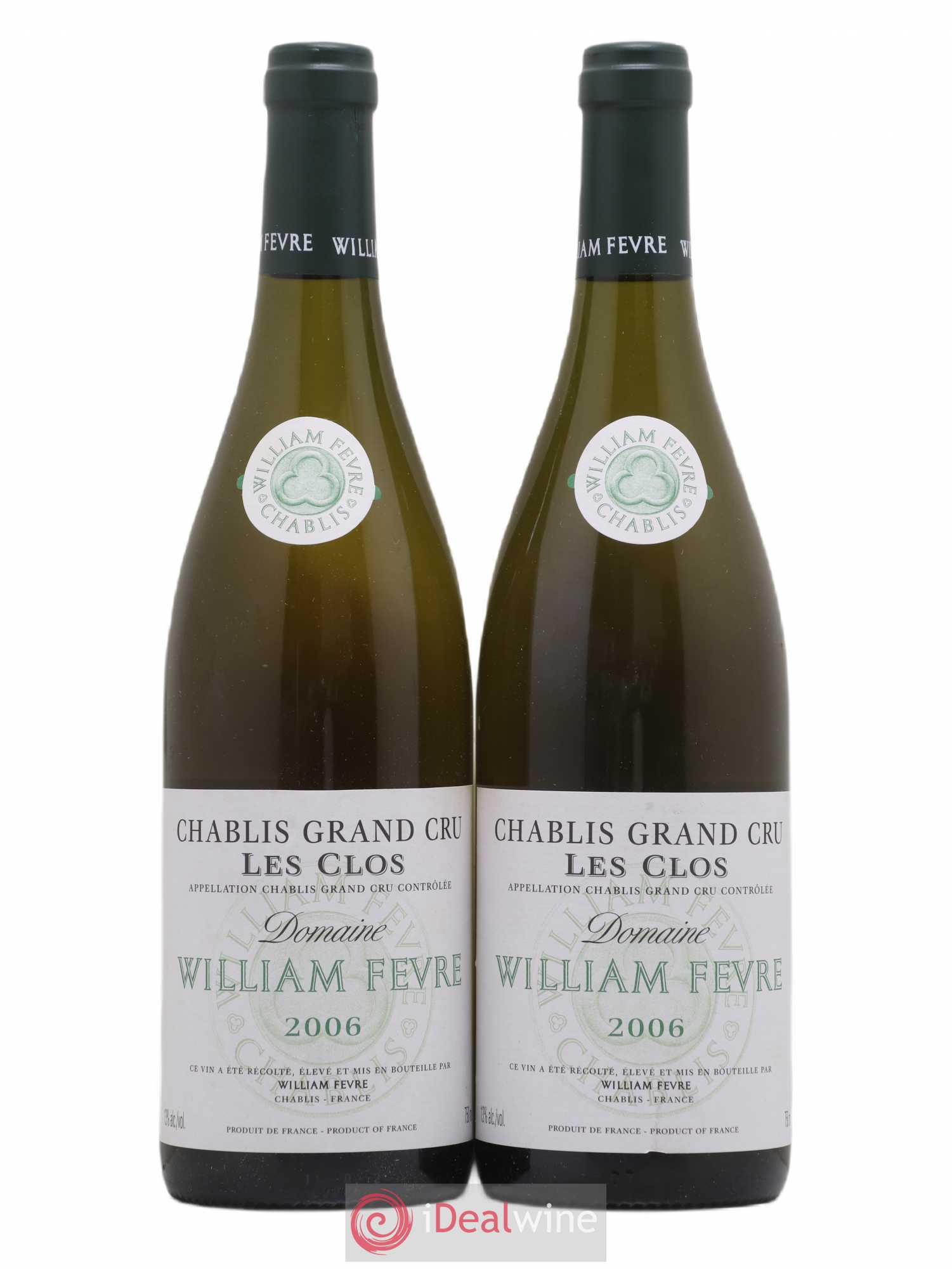 Chablis Grand Cru Les Clos William Fèvre 2006 - Lot de 2 bouteilles - 0