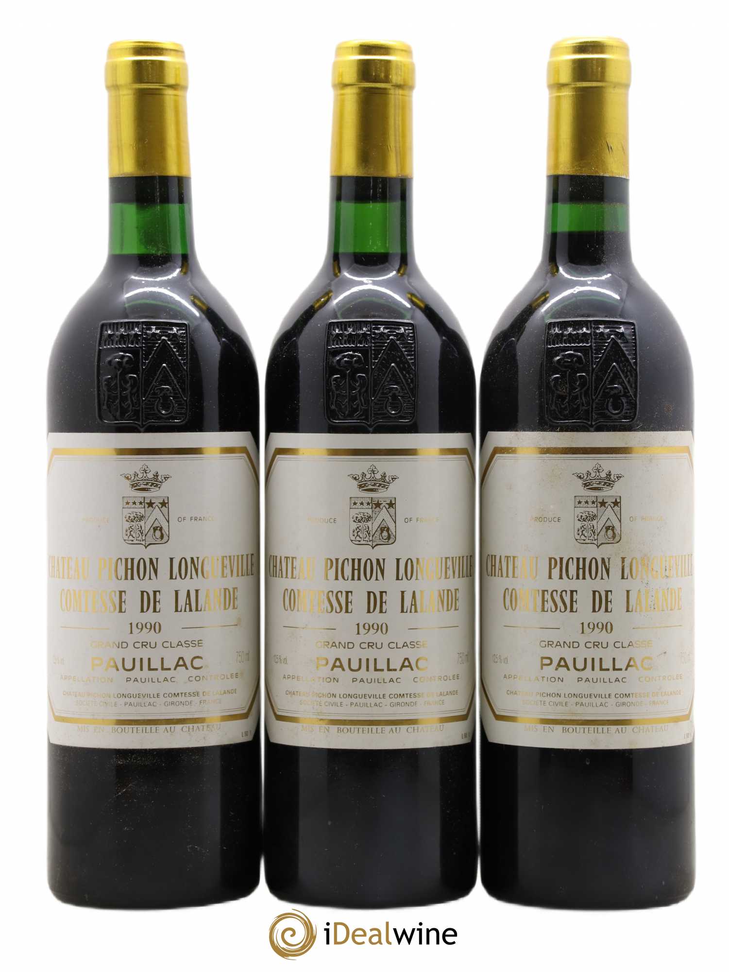 Château Pichon Longueville Comtesse de Lalande 2ème Grand Cru Classé 1990 - Lot de 3 bouteilles - 0