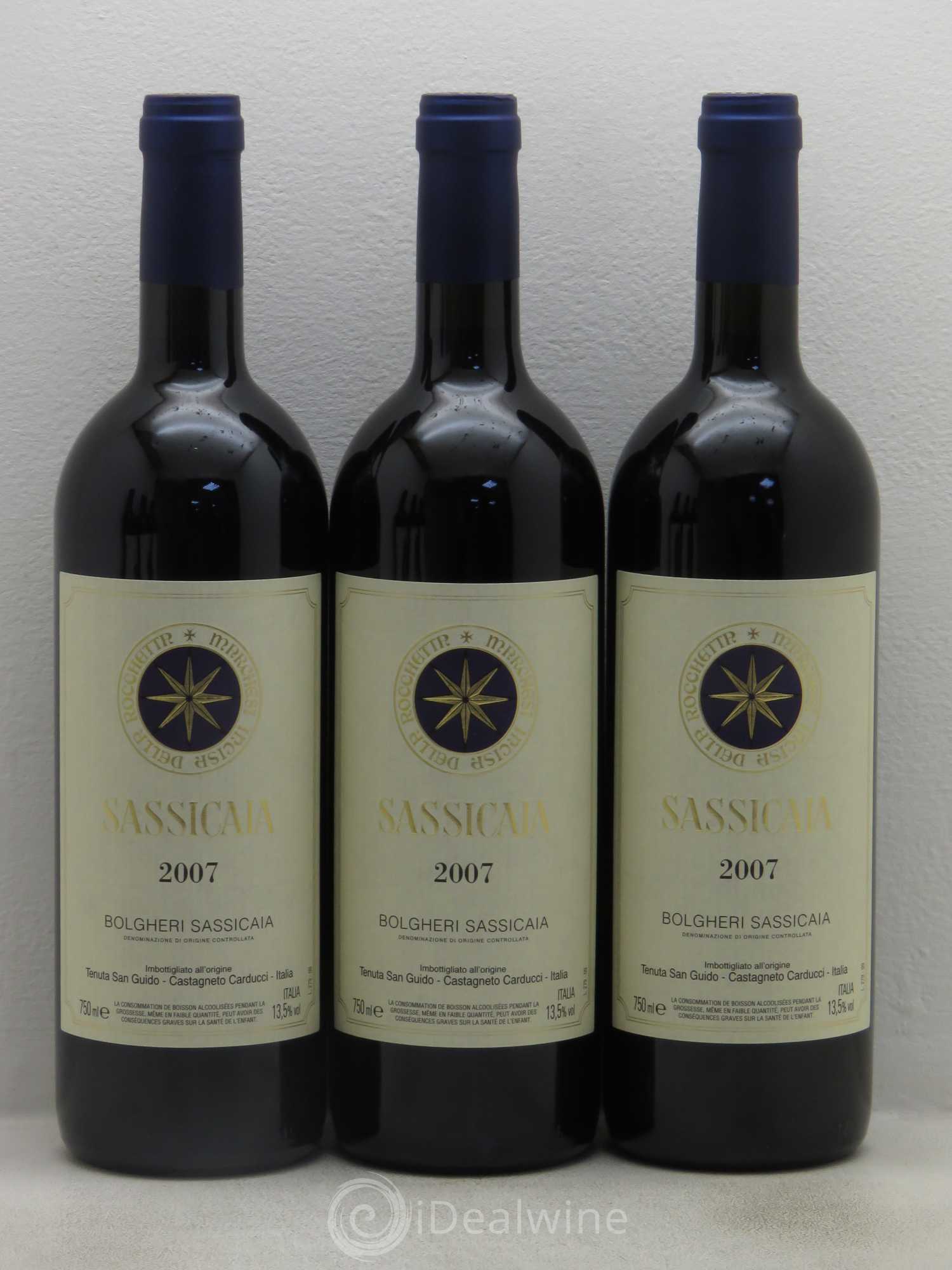 Bolgheri DOC Sassicaia Tenuta San Guido 2007 - Lot de 6 bouteilles - 1