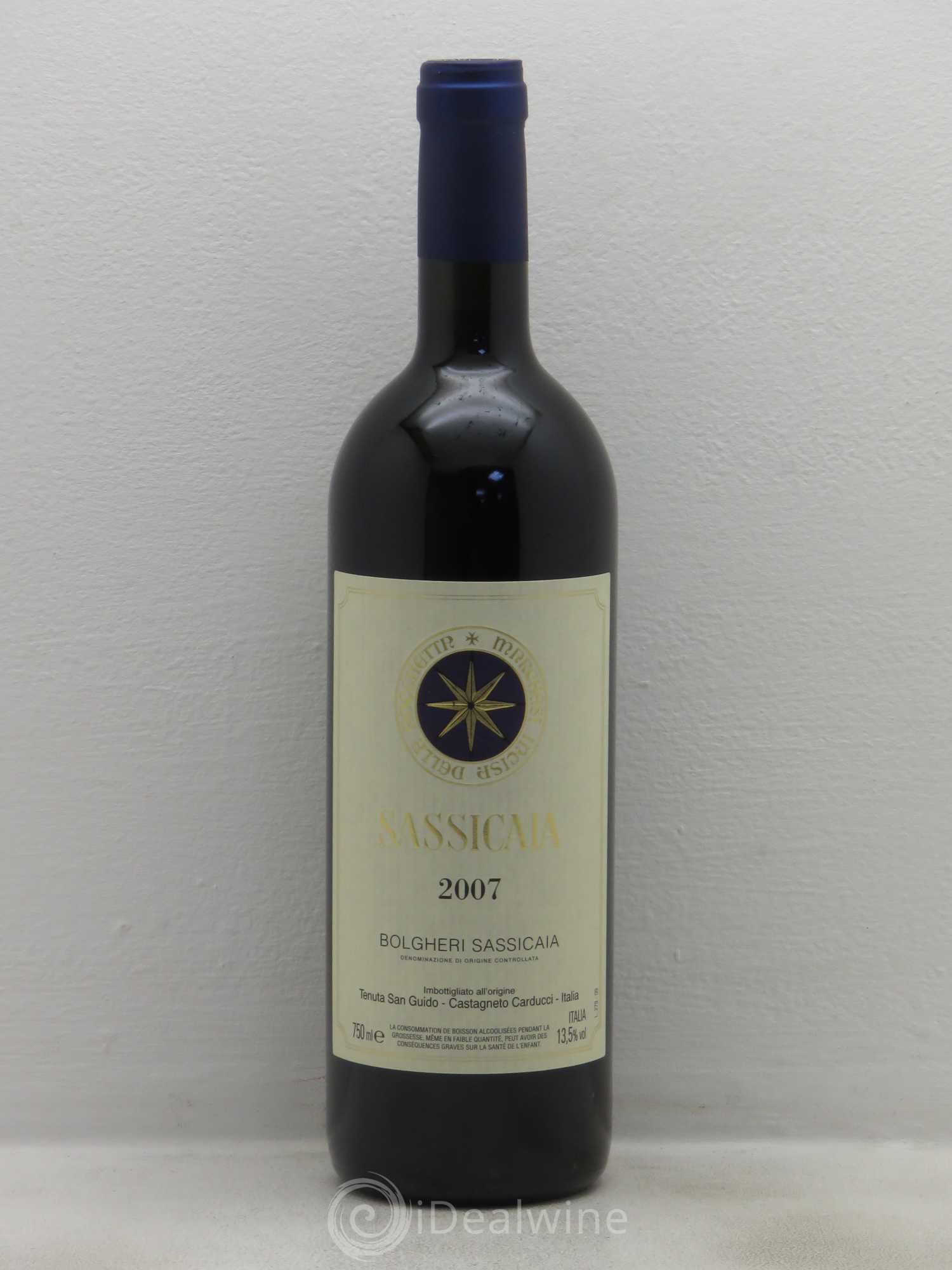 Bolgheri DOC Sassicaia Tenuta San Guido 2007 - Lot de 1 bouteille - 0