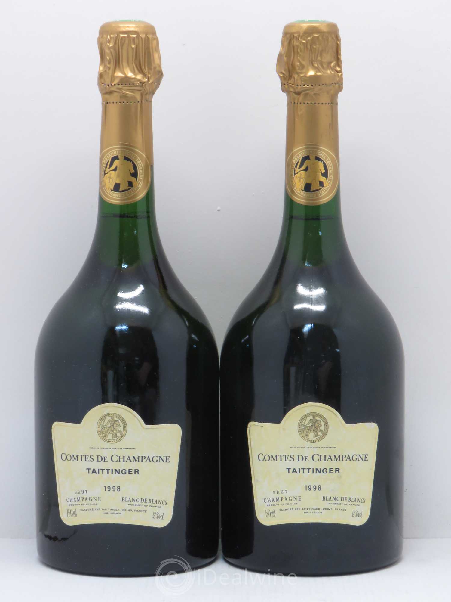 Comtes de Champagne Taittinger 1998 - Lot de 2 bouteilles - 0