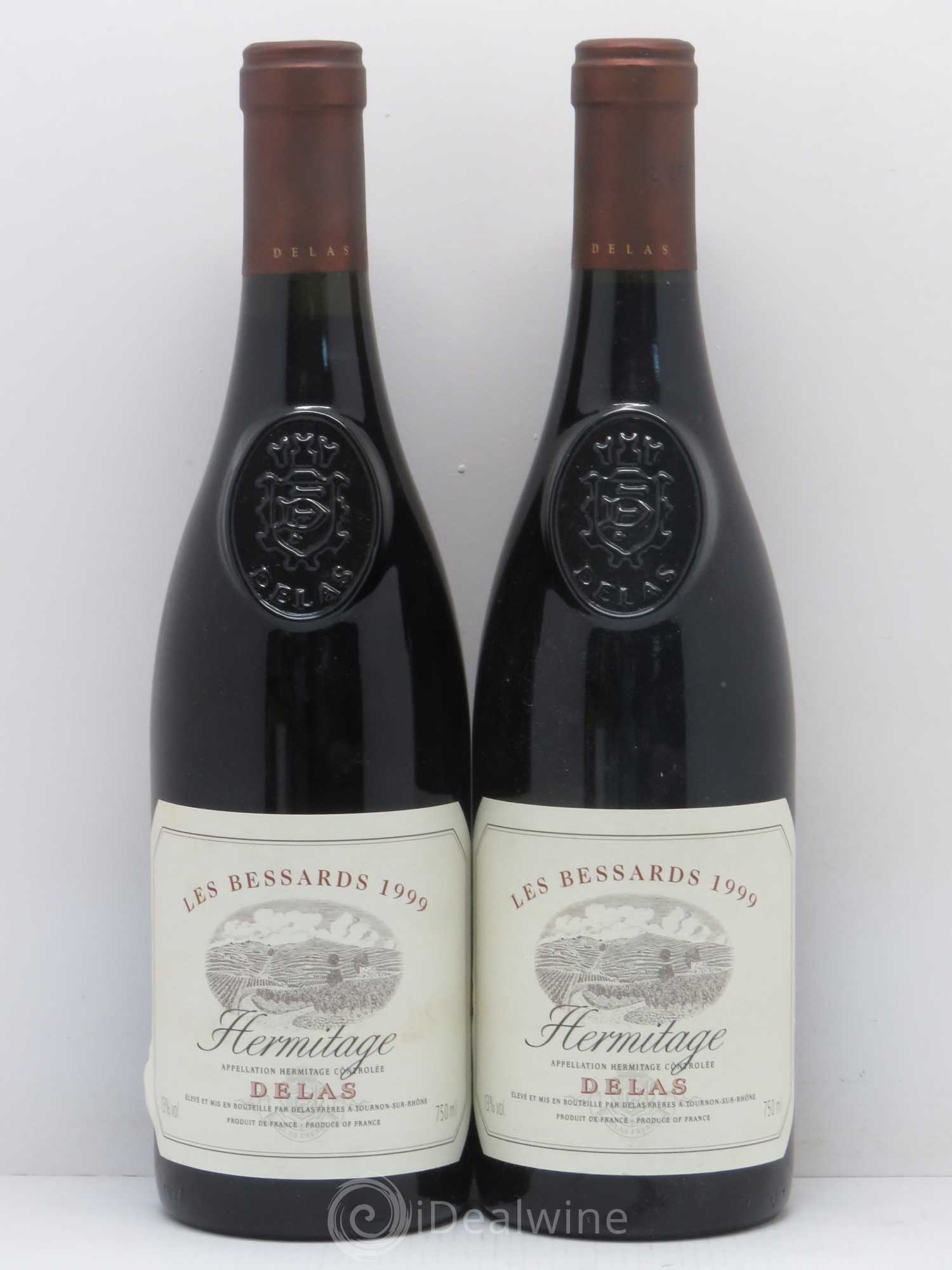 Hermitage Les Bessards Delas Frères 1999 - Lot de 2 bouteilles - 0