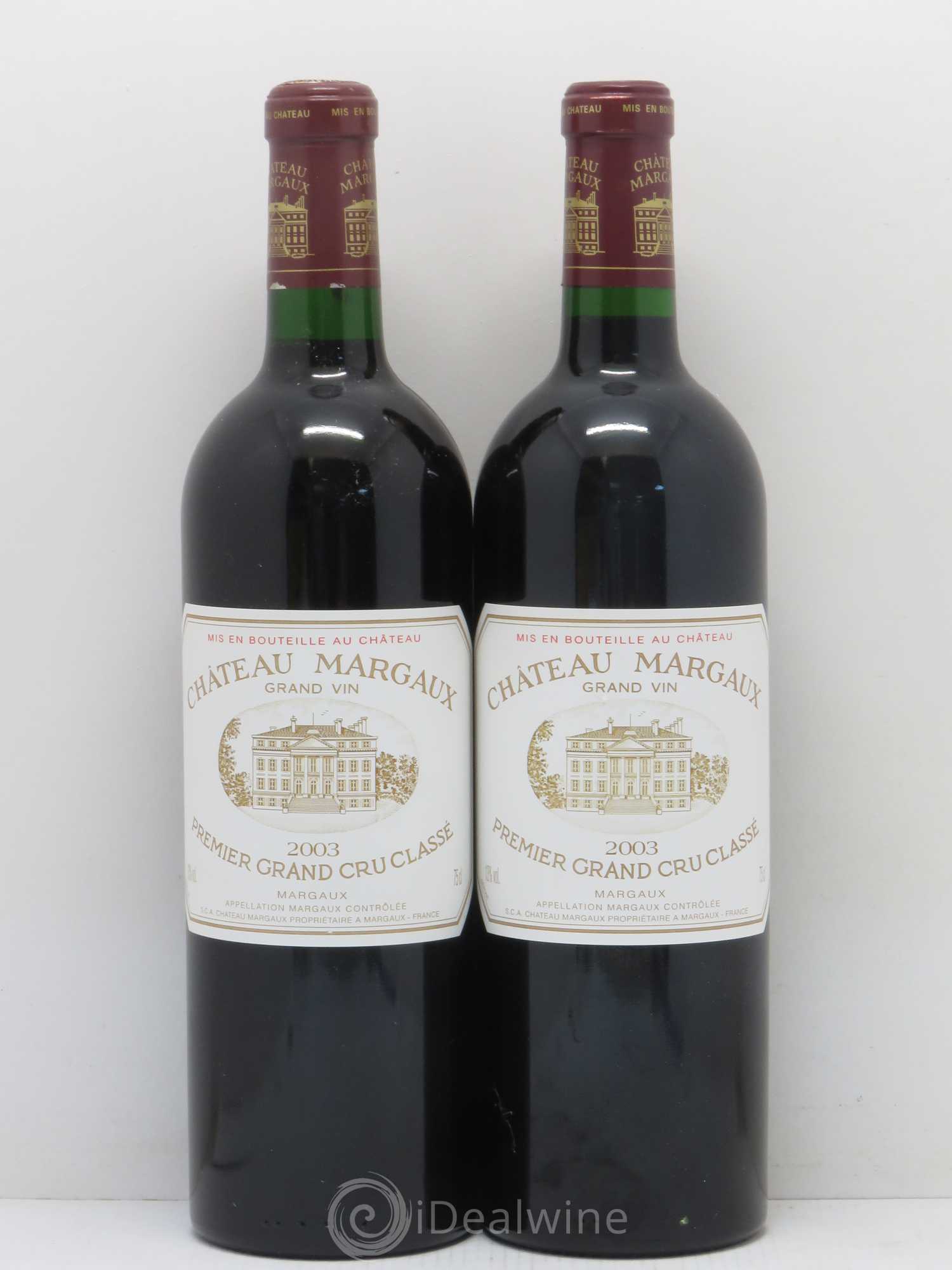 Château Margaux 1er Grand Cru Classé 2003 - Lot de 2 bouteilles - 0