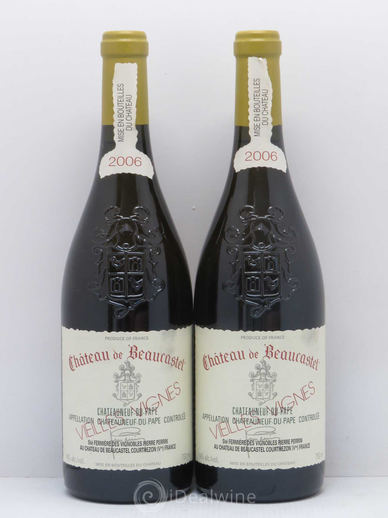 Châteauneuf-du-Pape Château de Beaucastel Vieilles vignes Roussanne Famille Perrin 2006 - Lot de 2 bouteilles - 0