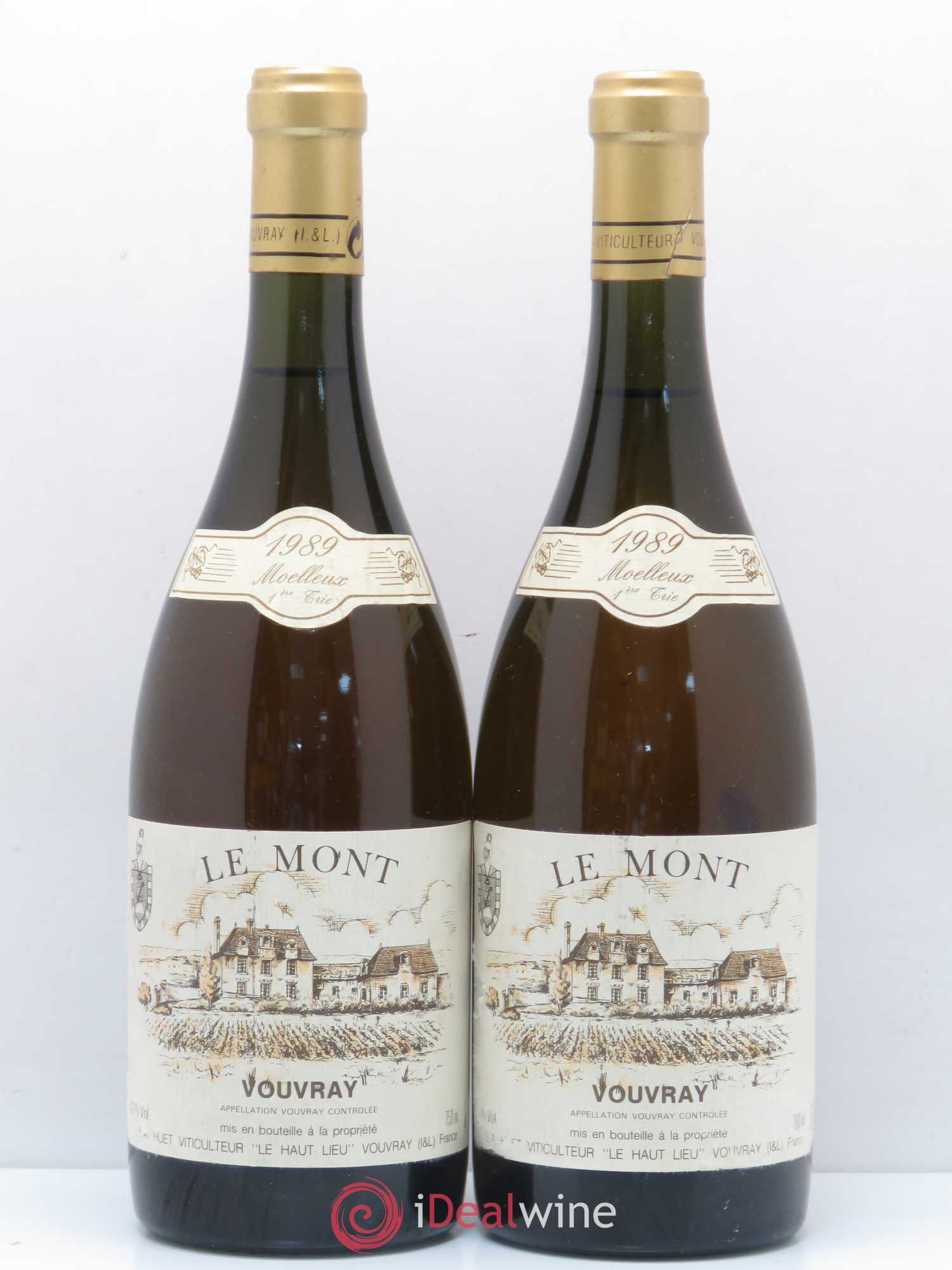Vouvray Le Mont Moelleux 1ère Trie Domaine Huet 1989 - Lotto di 2 bottiglie - 0