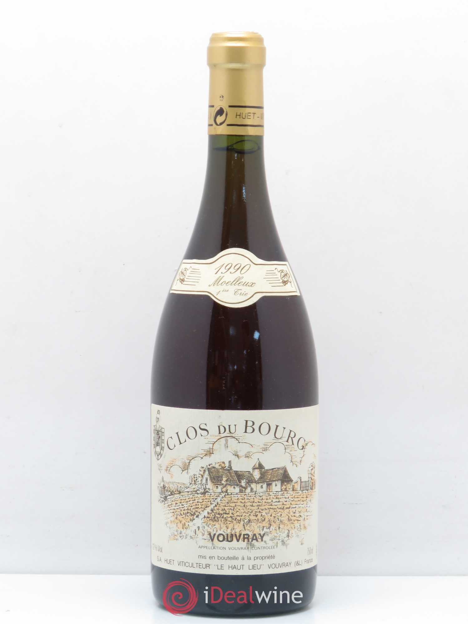 Vouvray Clos du Bourg Moelleux 1ère trie Domaine Huet 1990 - Lotto di 1 bottiglia - 0