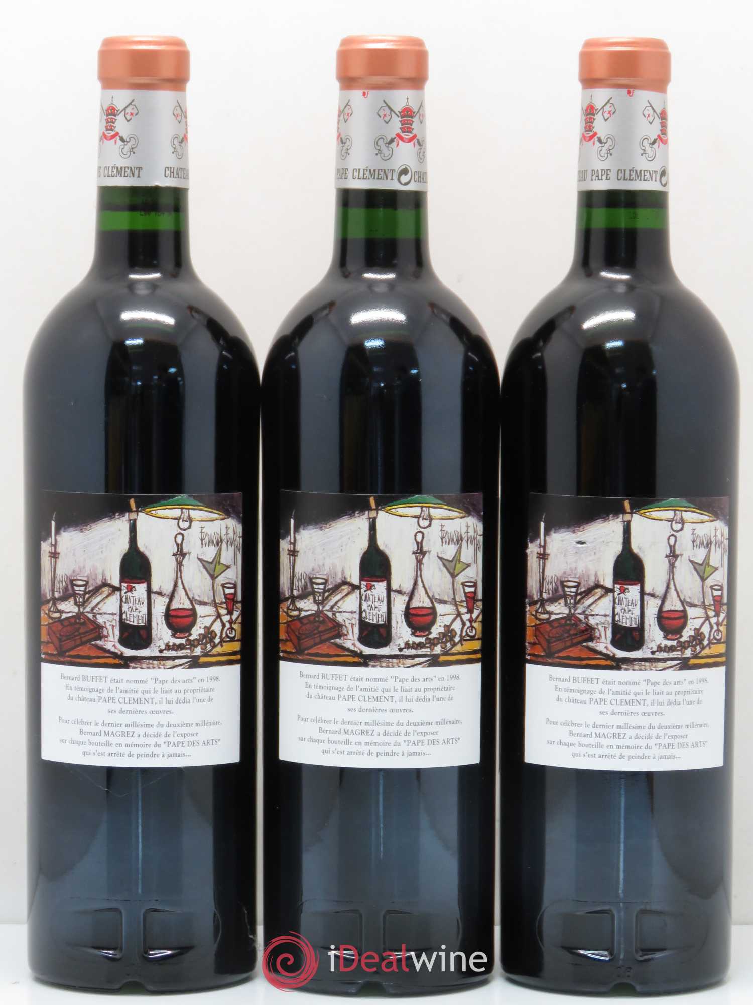 Château Pape Clément Cru Classé de Graves 2000 - Lot de 3 bouteilles - 1