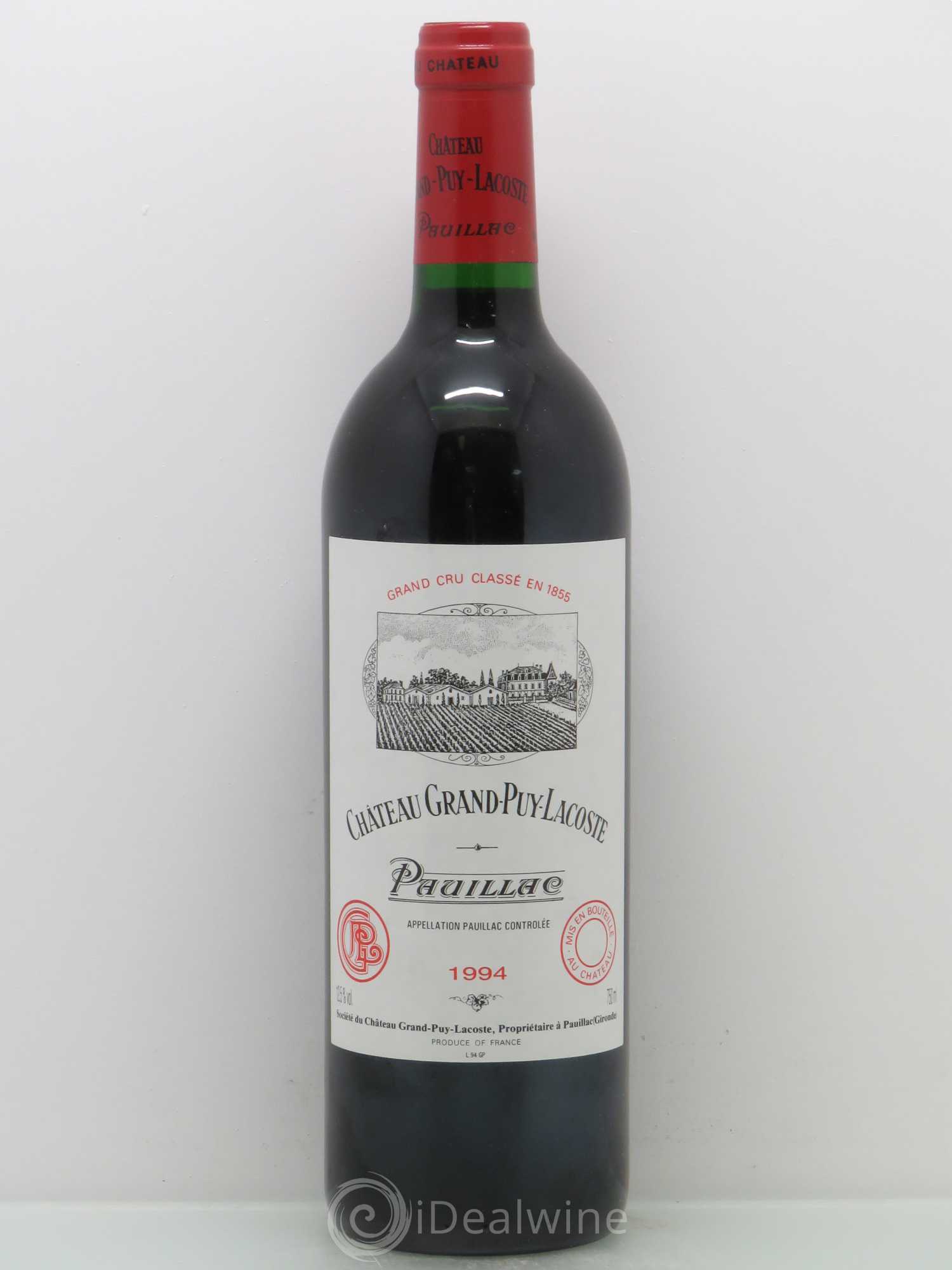 Château Grand Puy Lacoste 5ème Grand Cru Classé 1994 - Lot de 1 bouteille - 0