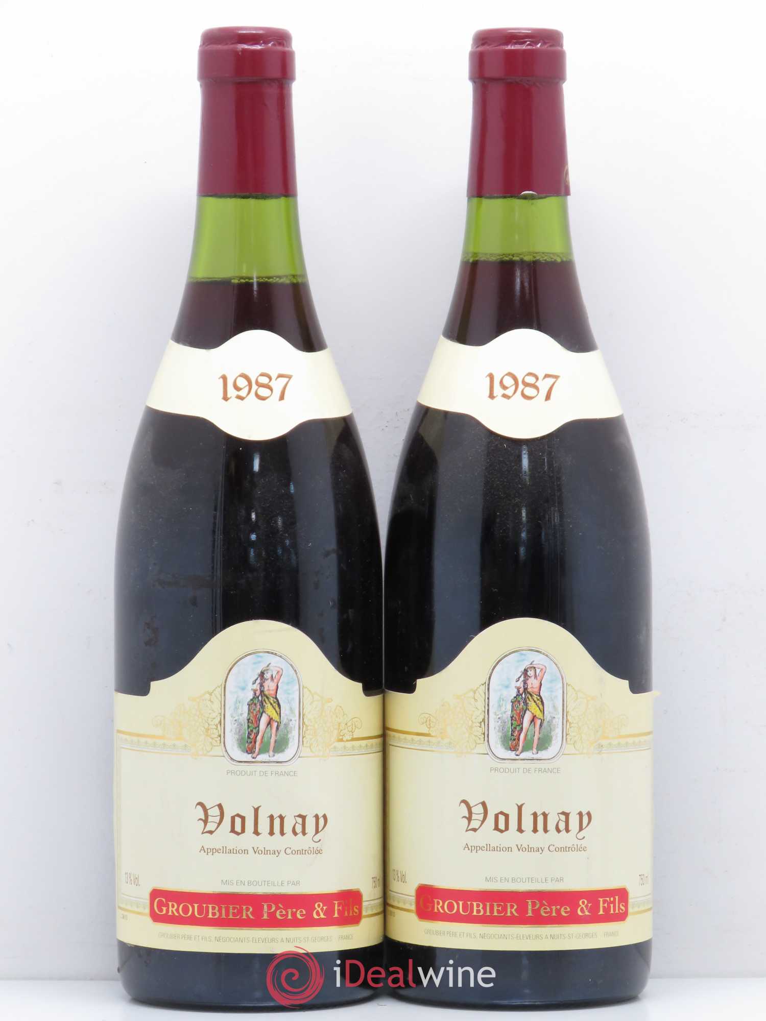 Volnay Jean Groubier 1987 - Lot de 2 bouteilles - 0