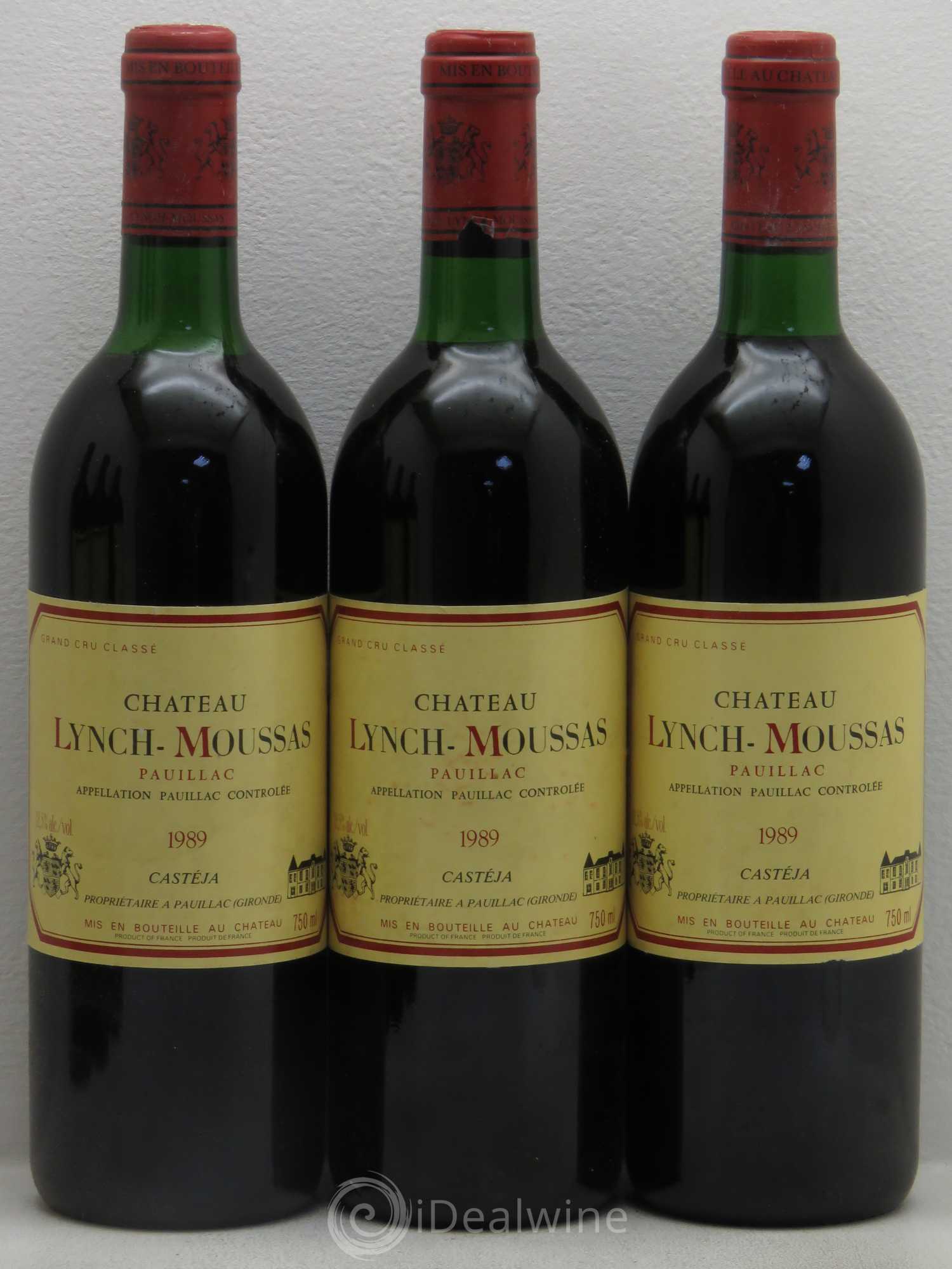 Château Lynch Moussas 5ème Grand Cru Classé (sans prix de réserve) 1989 - Lot de 9 bouteilles - 2