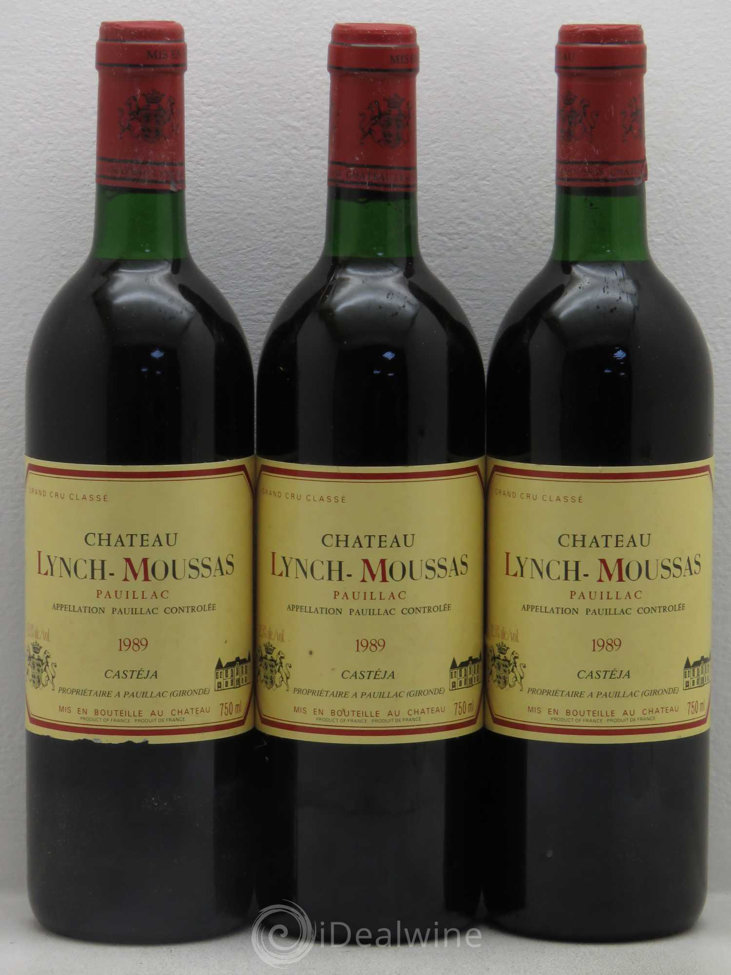 Château Lynch Moussas 5ème Grand Cru Classé (sans prix de réserve) 1989 - Lot de 9 bouteilles - 3